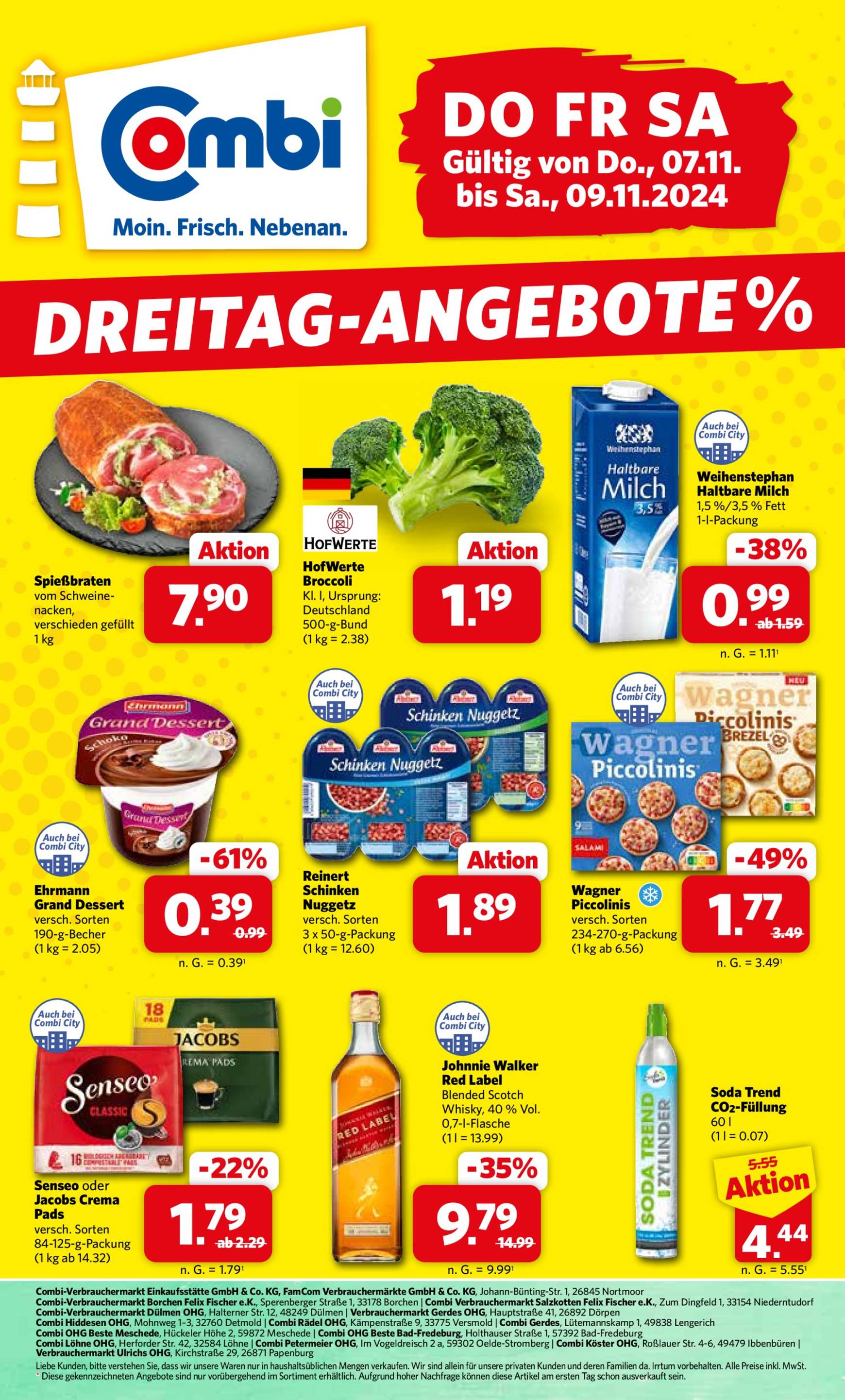 combi - Combi - Dreitag Angebote-Prospekt gültig von 07.11. bis 09.11.