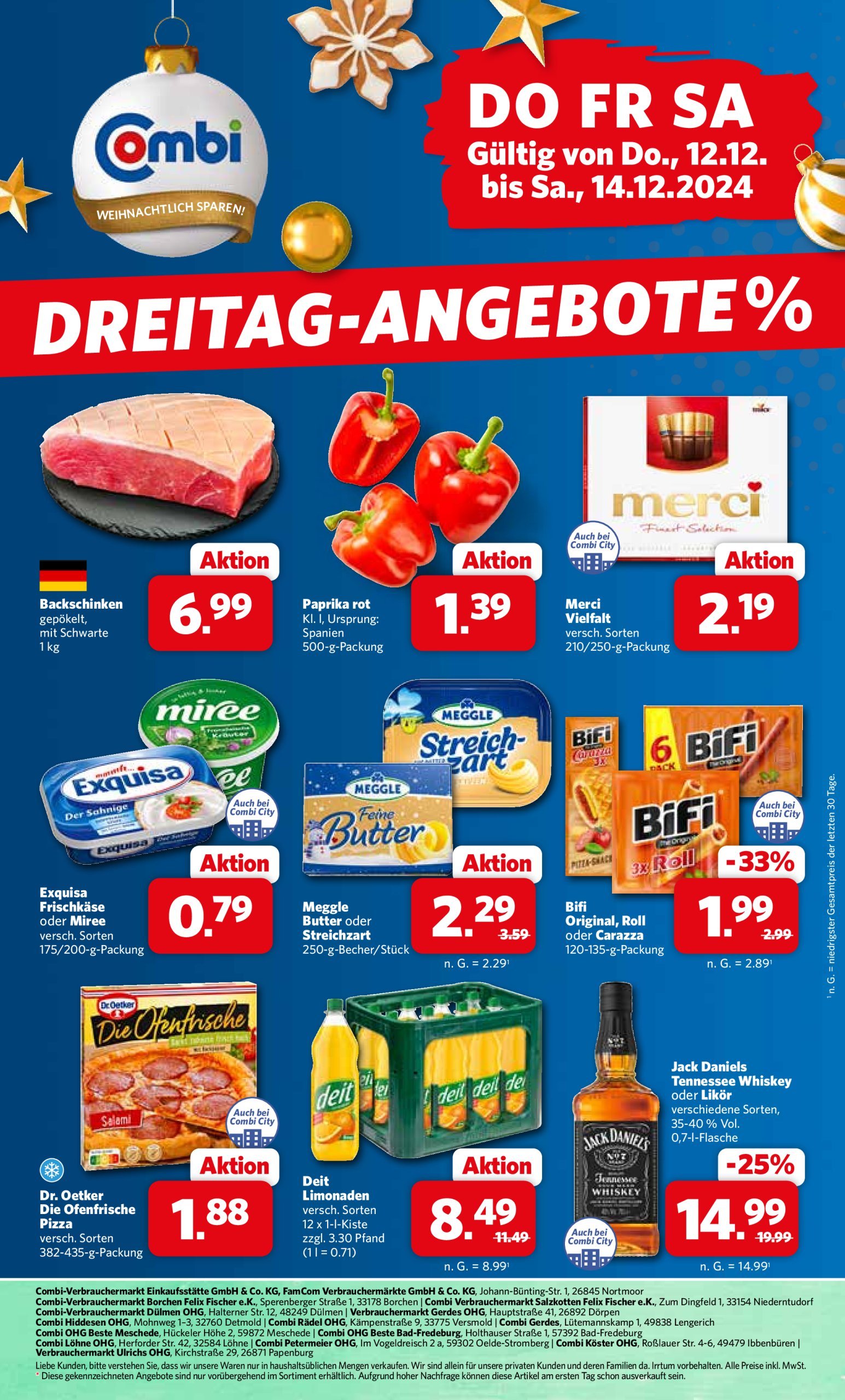 combi - Combi - Dreitag Angebote-Prospekt gültig von 12.12. bis 14.12.