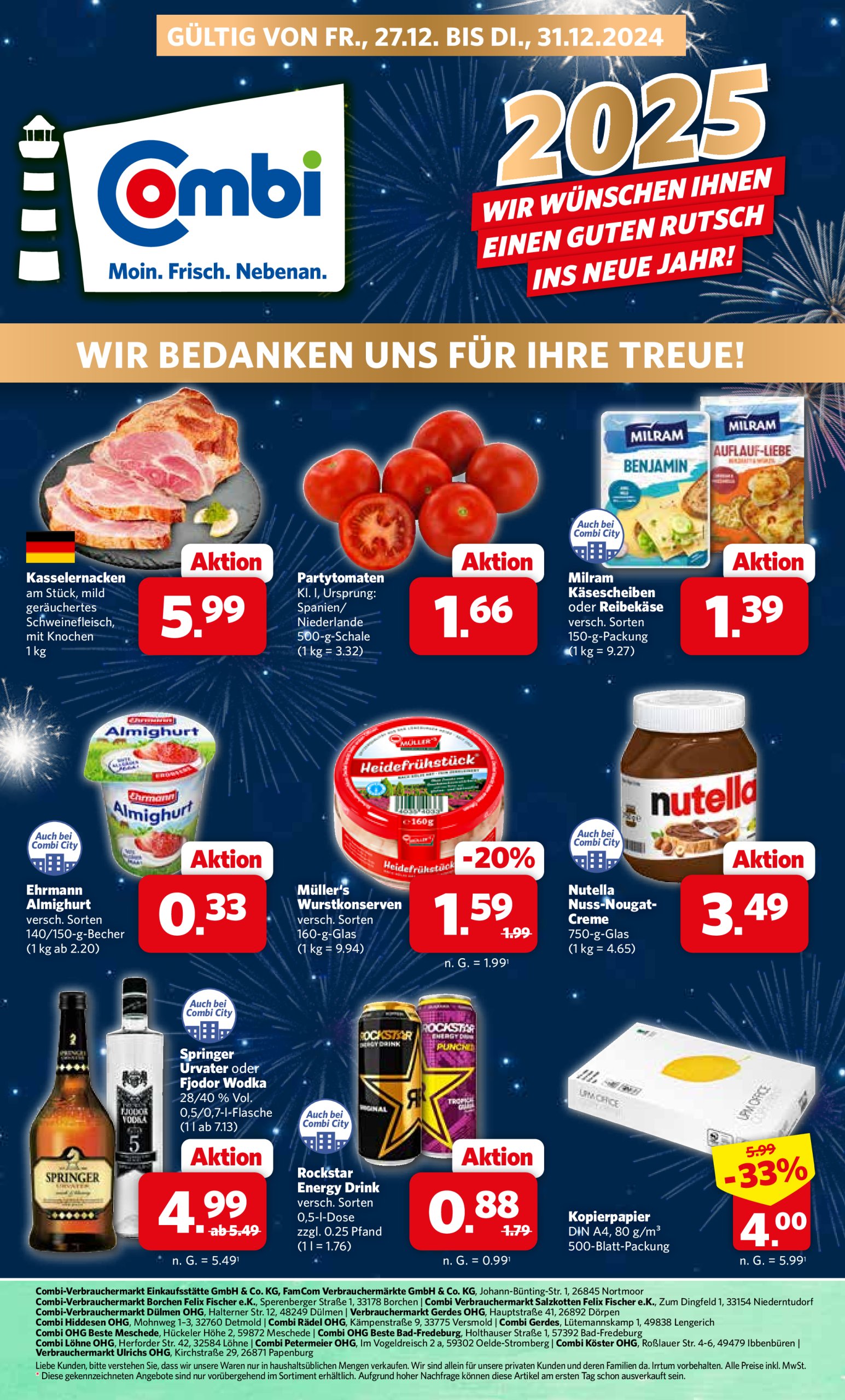 combi - Combi-Prospekt gültig von 27.12. bis 31.12.