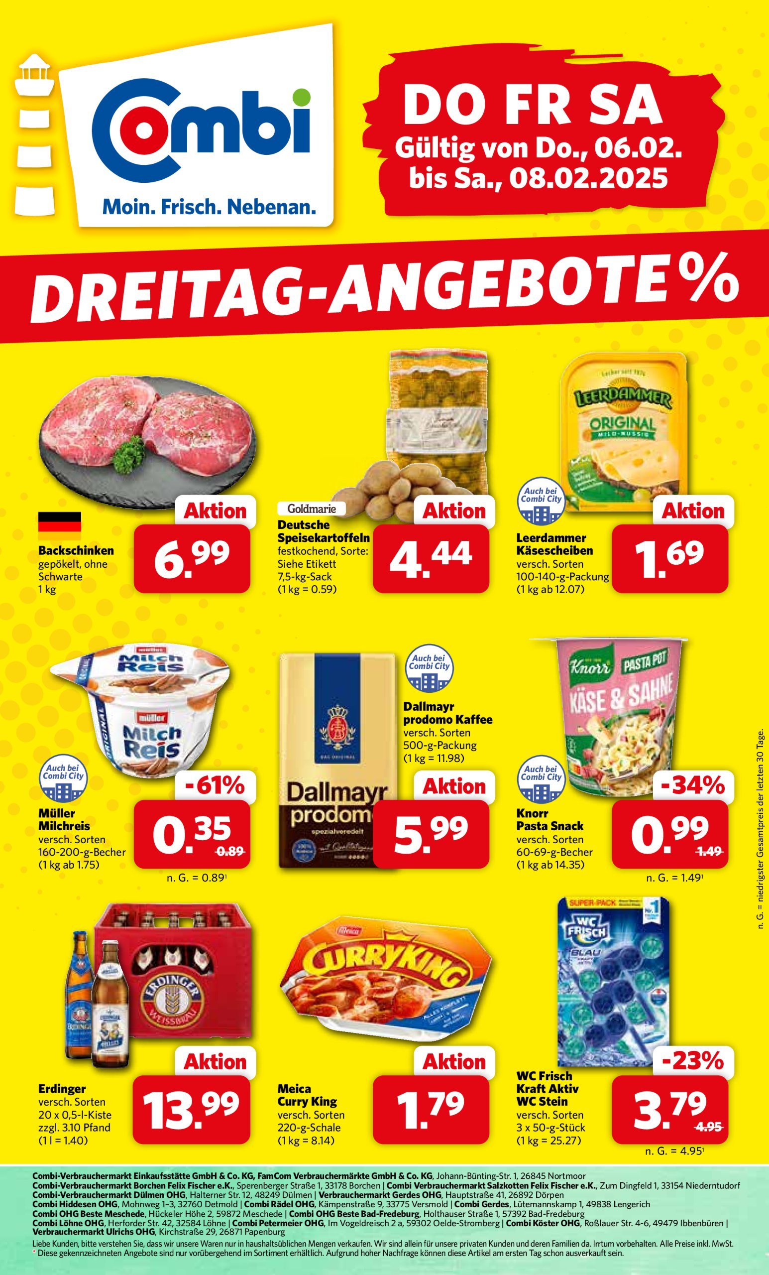 combi - Combi - Dreitag Angebote-Prospekt gültig von 06.02. bis 08.02.