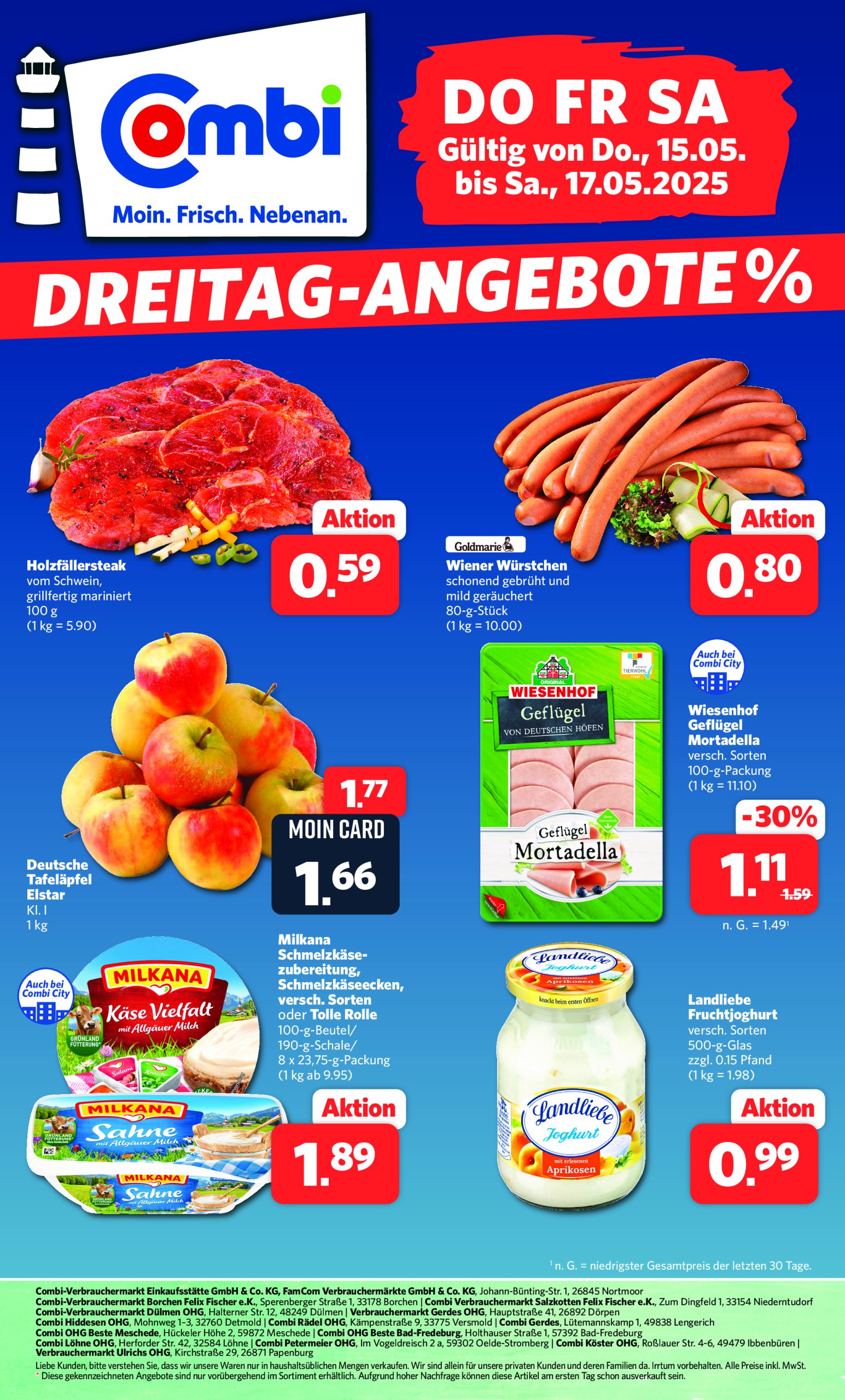 combi - Combi - Dreitag-Angebote-Prospekt gültig von 15.05. bis 17.05.