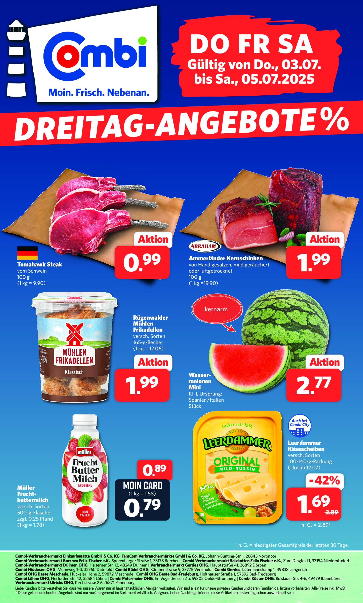 combi - Combi - Dreitag-Angebote-Prospekt gültig vom 03.07. bis 05.07.