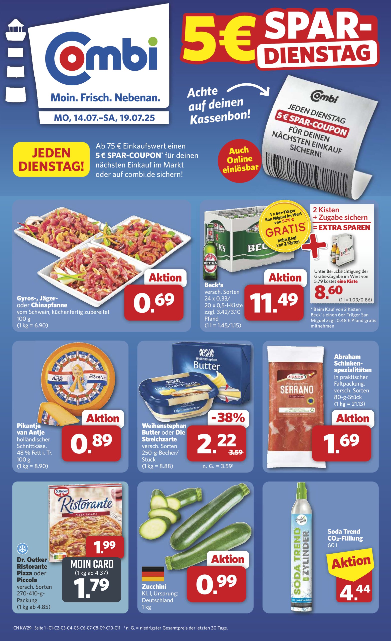 combi - Combi-Prospekt gültig vom 14.07. bis 19.07.