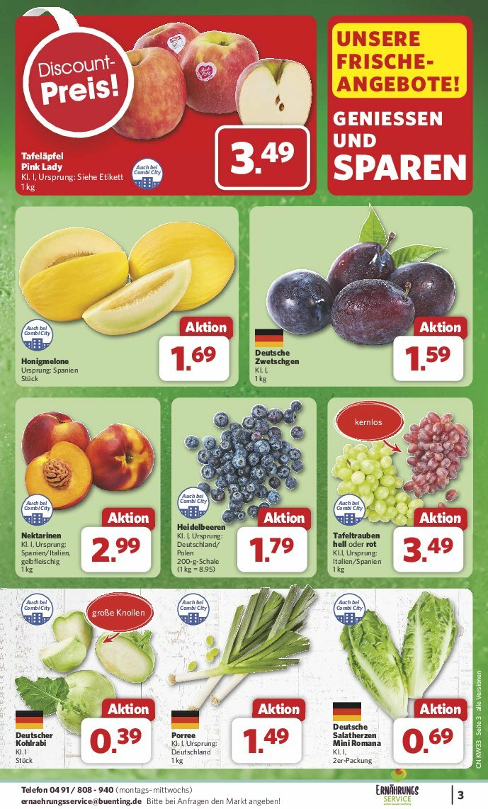 combi - Combi-Prospekt gültig vom 11.08. bis 16.08. - page: 3
