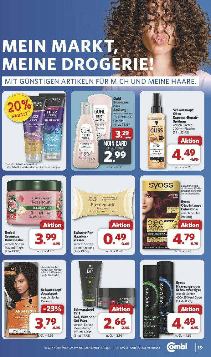 combi - Combi-Prospekt gültig vom 11.08. bis 16.08. - page: 23