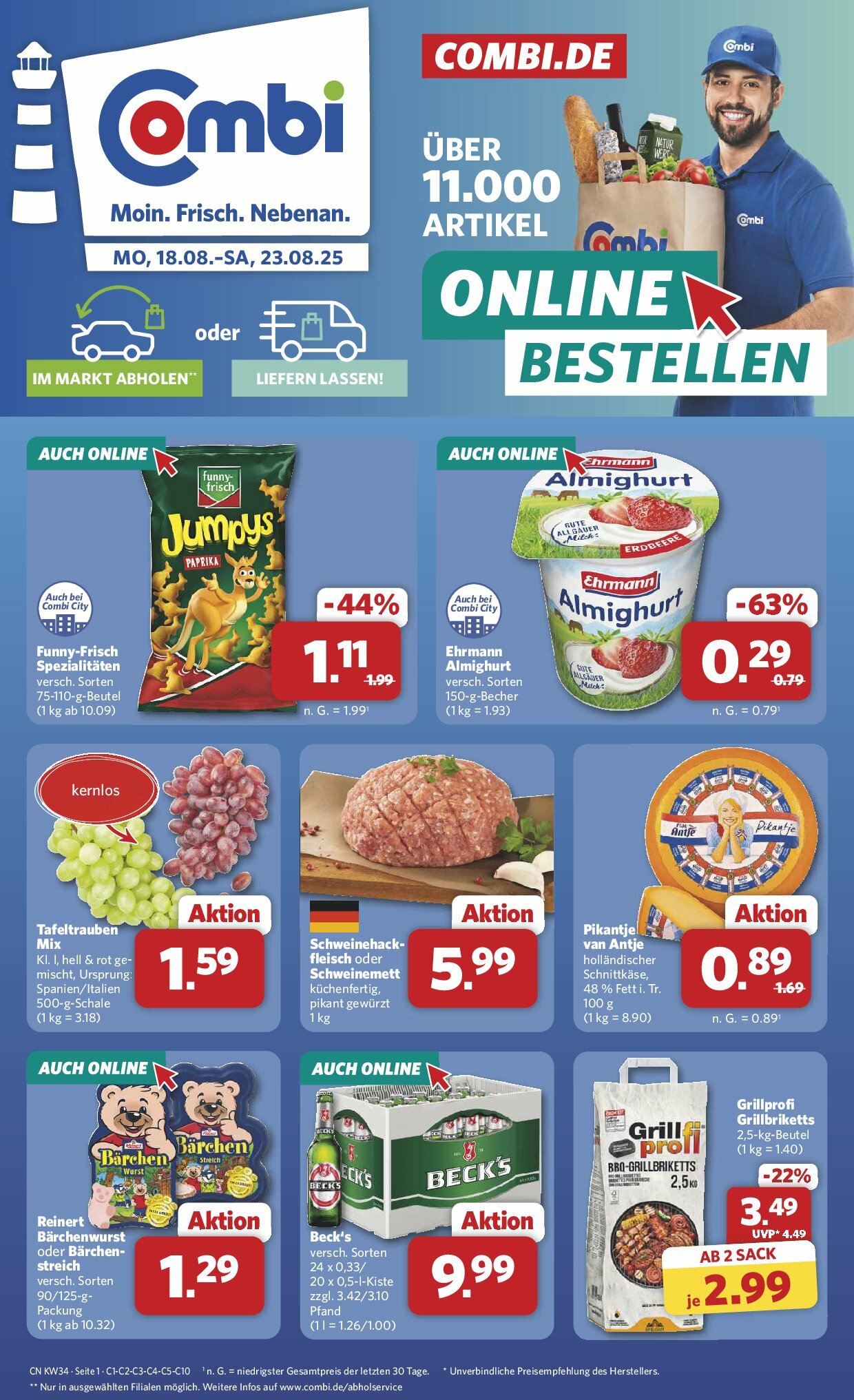 combi - Combi-Prospekt gültig vom 18.08. bis 23.08.