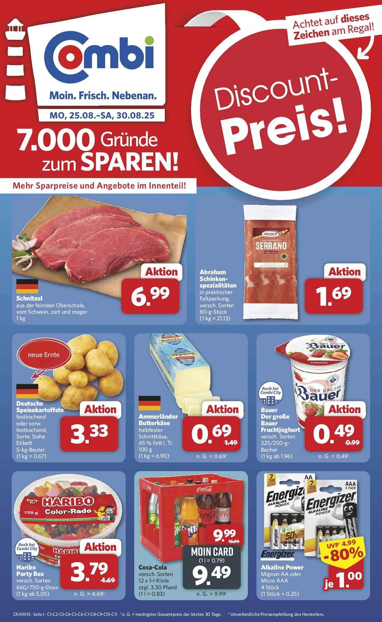 combi - Combi-Prospekt gültig vom 25.08. bis 30.08.