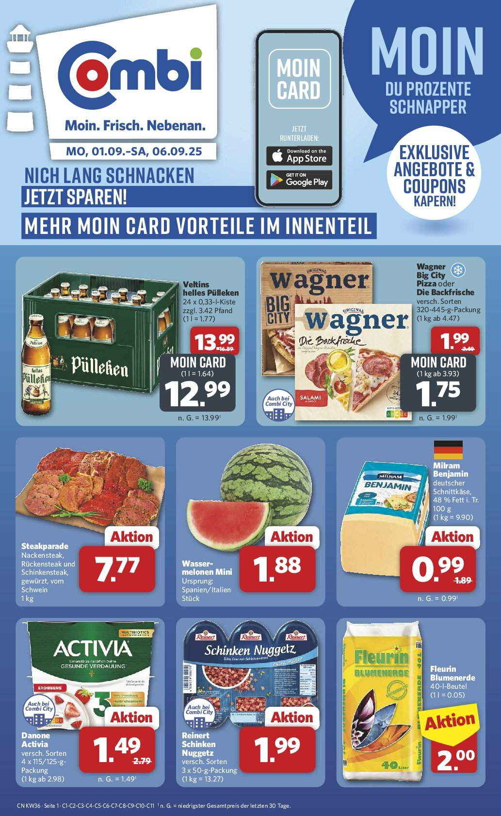 combi - Combi-Prospekt gültig vom 01.09. bis 06.09.