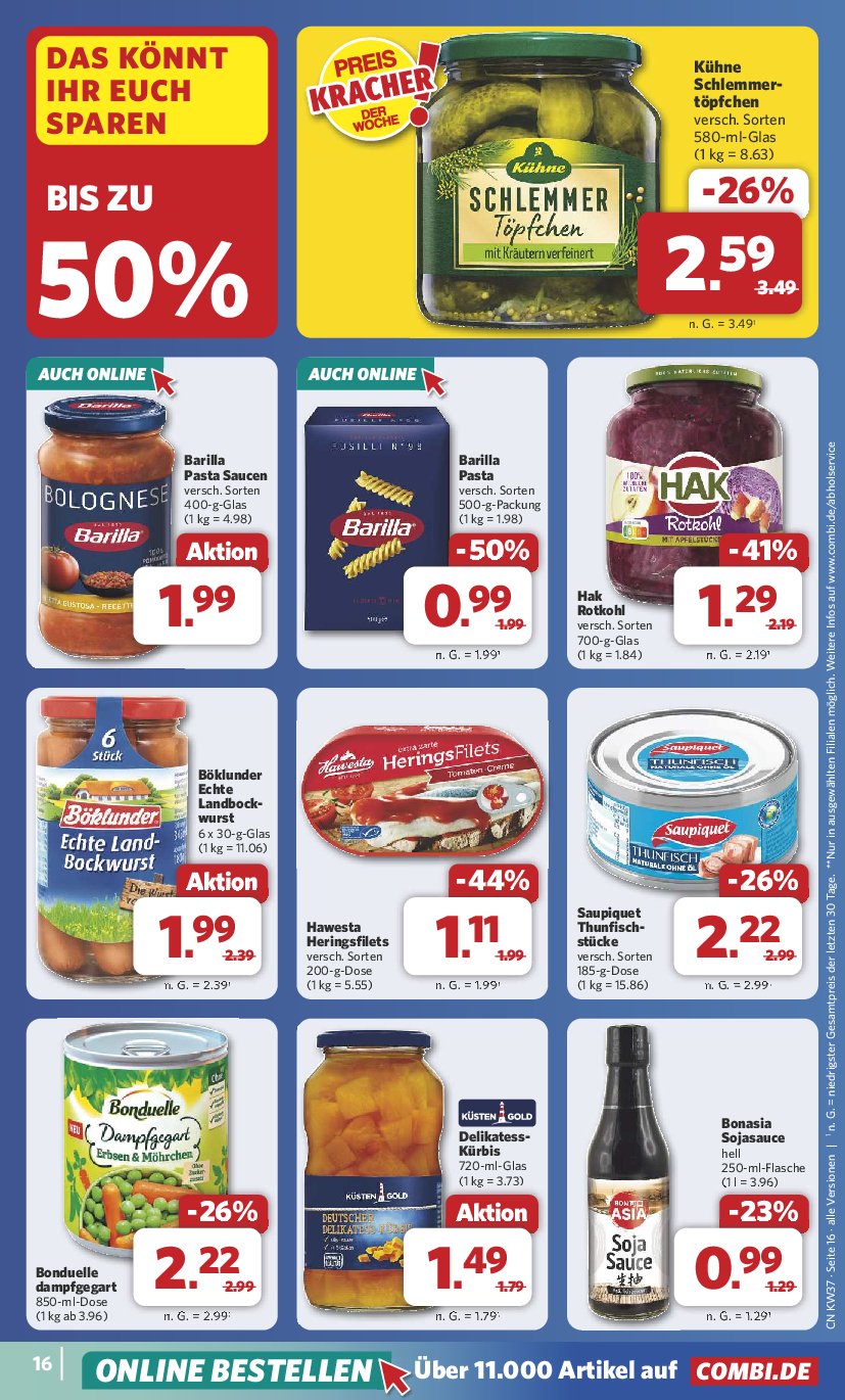 combi - Combi-Prospekt gültig vom 08.09. bis 13.09. - page: 22