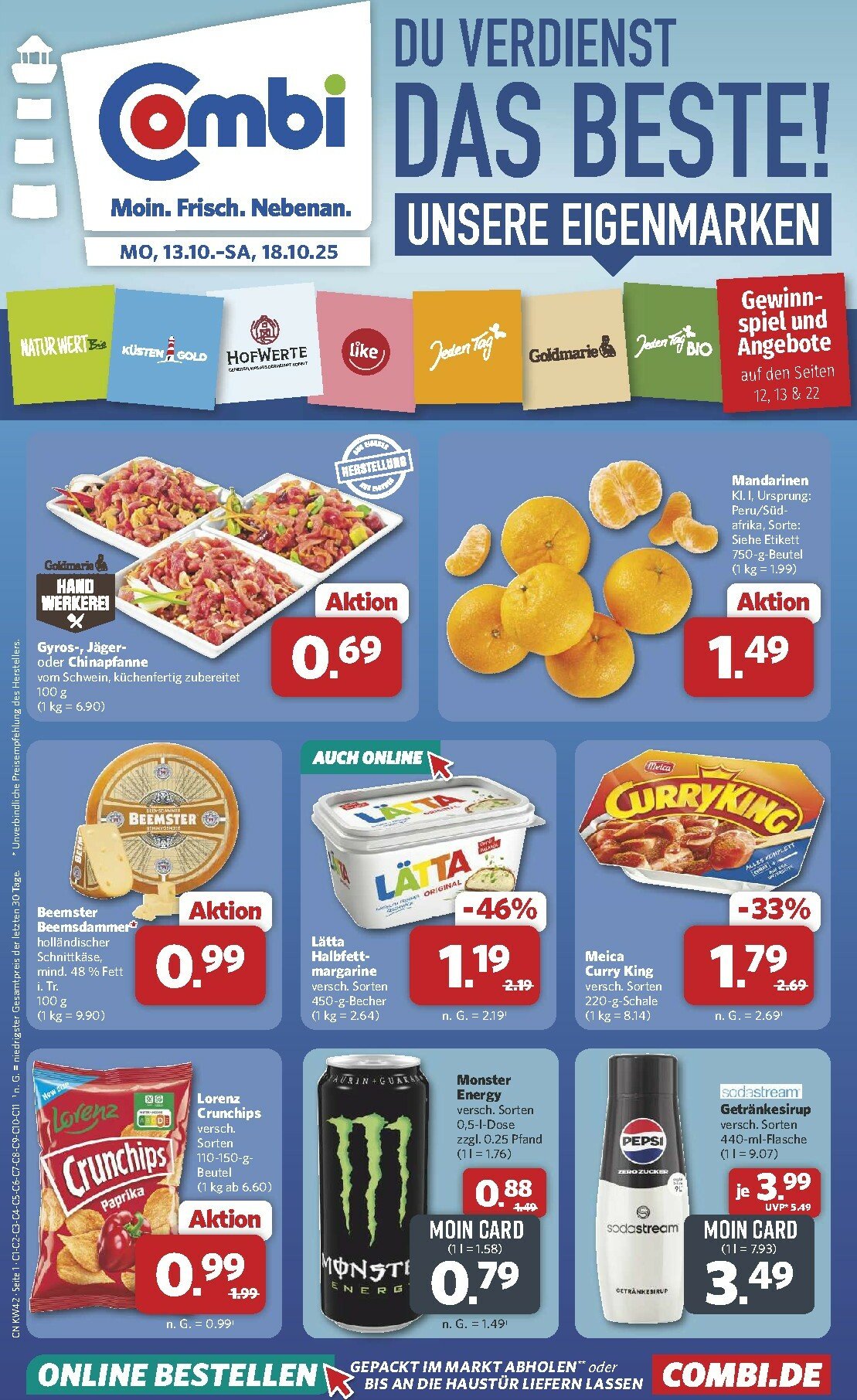 combi - Combi-Prospekt gültig vom 13.10. bis 18.10.