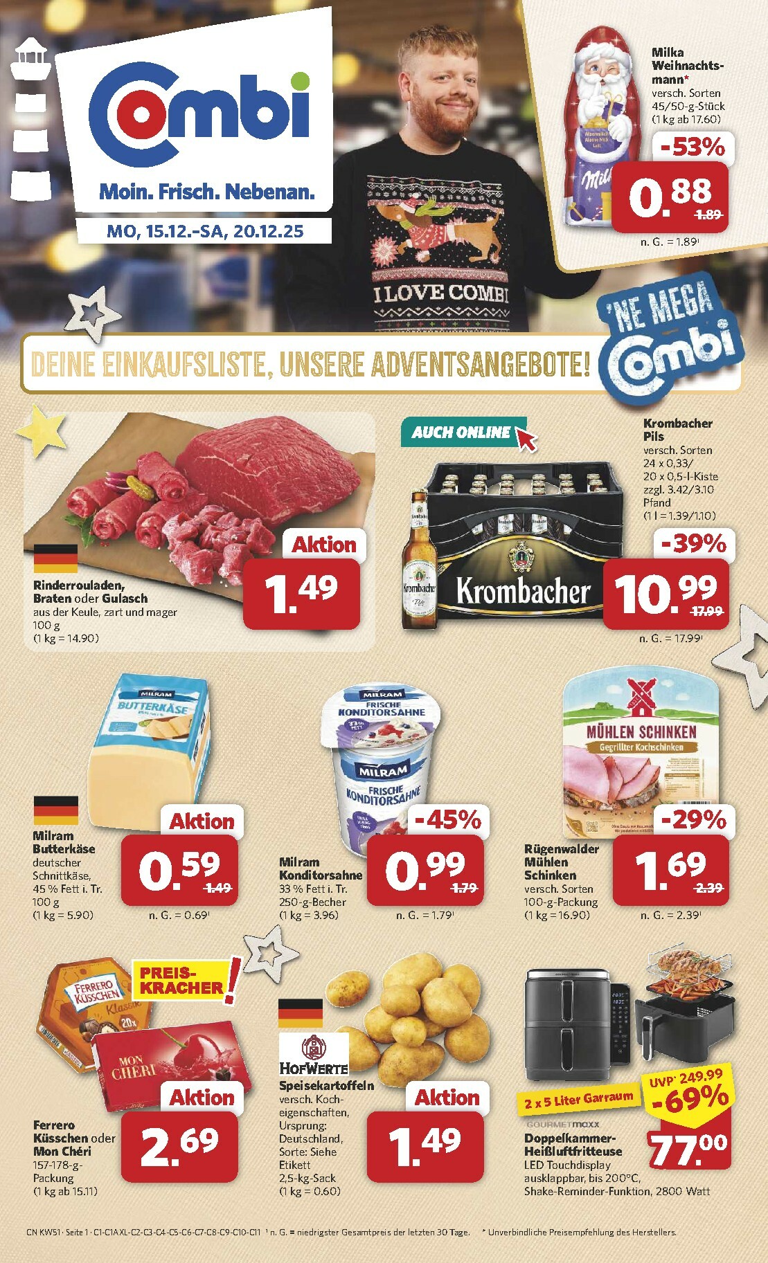 combi - Combi-Prospekt gültig vom 15.12. bis 20.12.