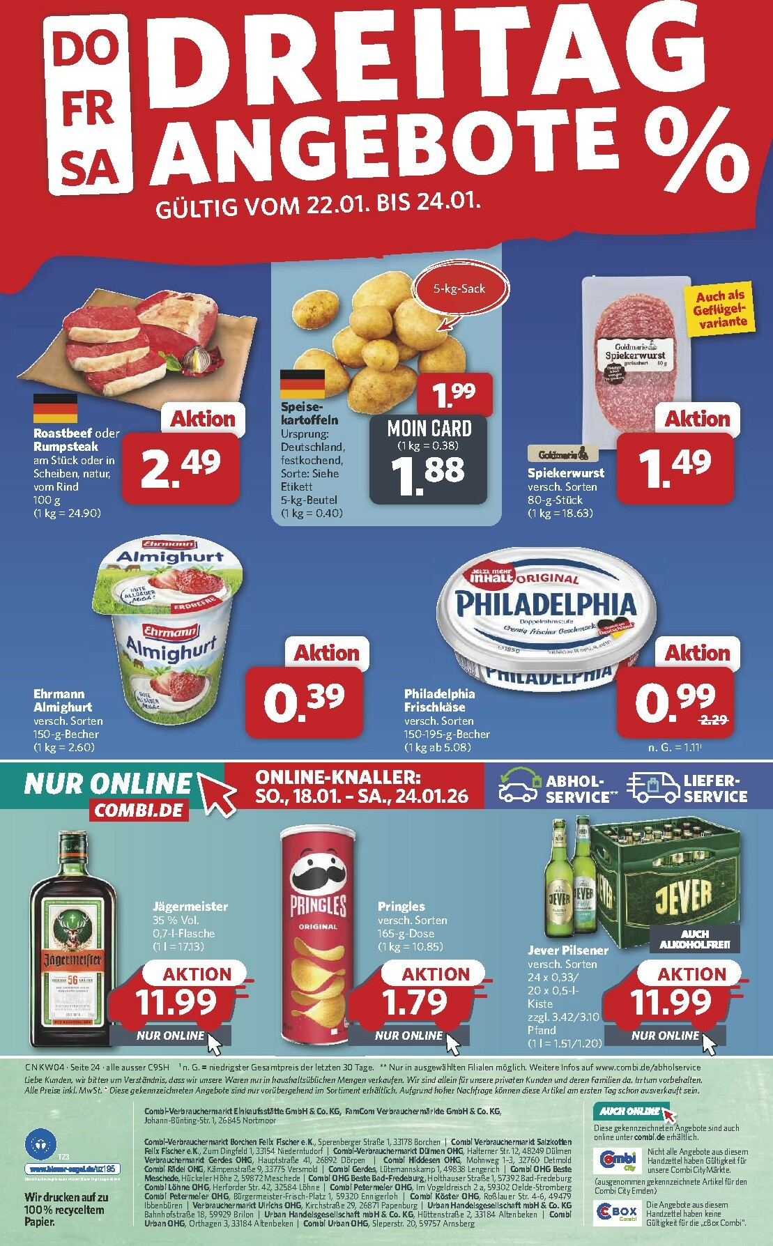 combi - Combi-Prospekt gültig vom 19.01. bis 24.01. - page: 24