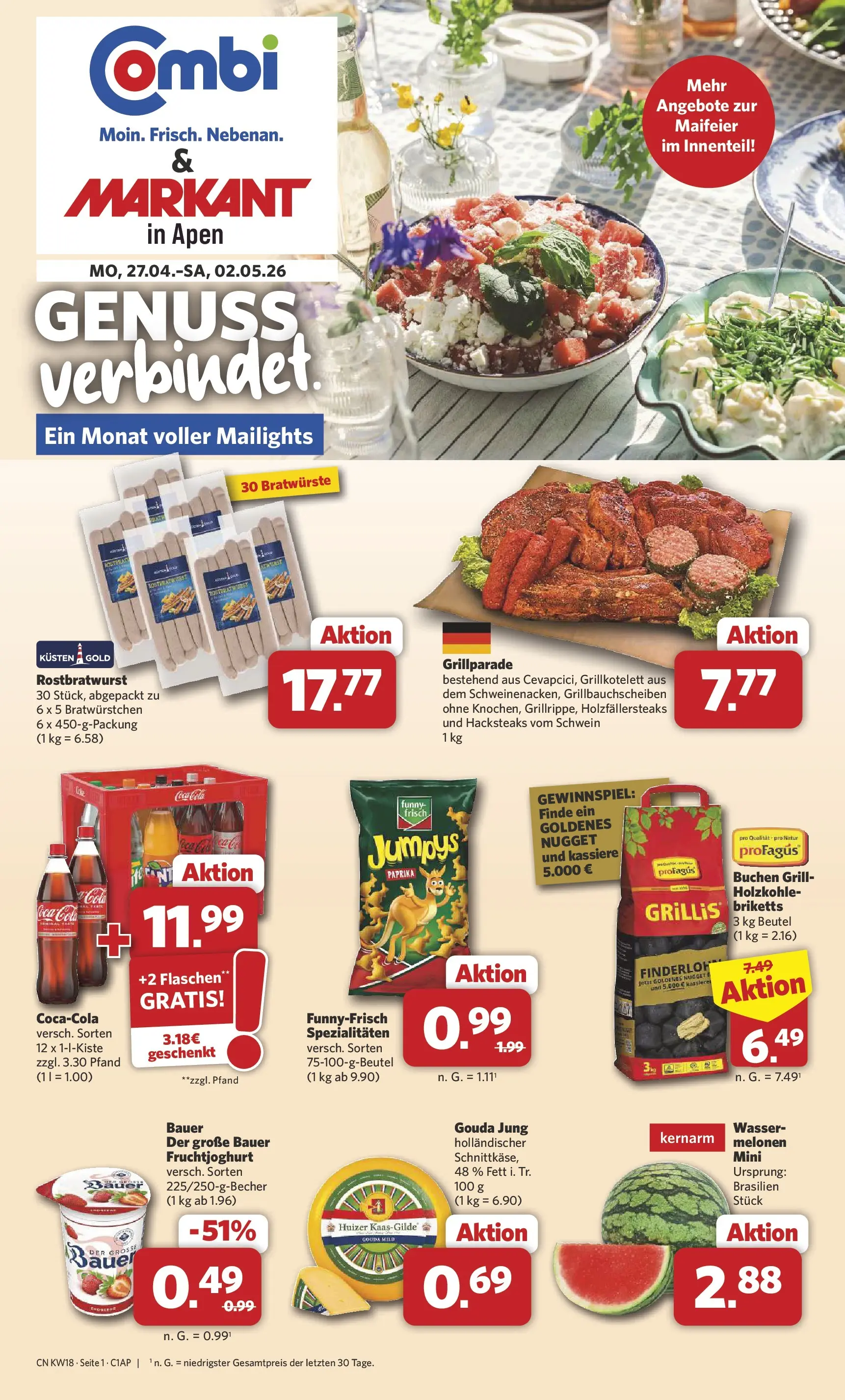 combi - Combi - Apen Prospekt – von Montag 27.04.2026 bis Samstag 02.05.2026