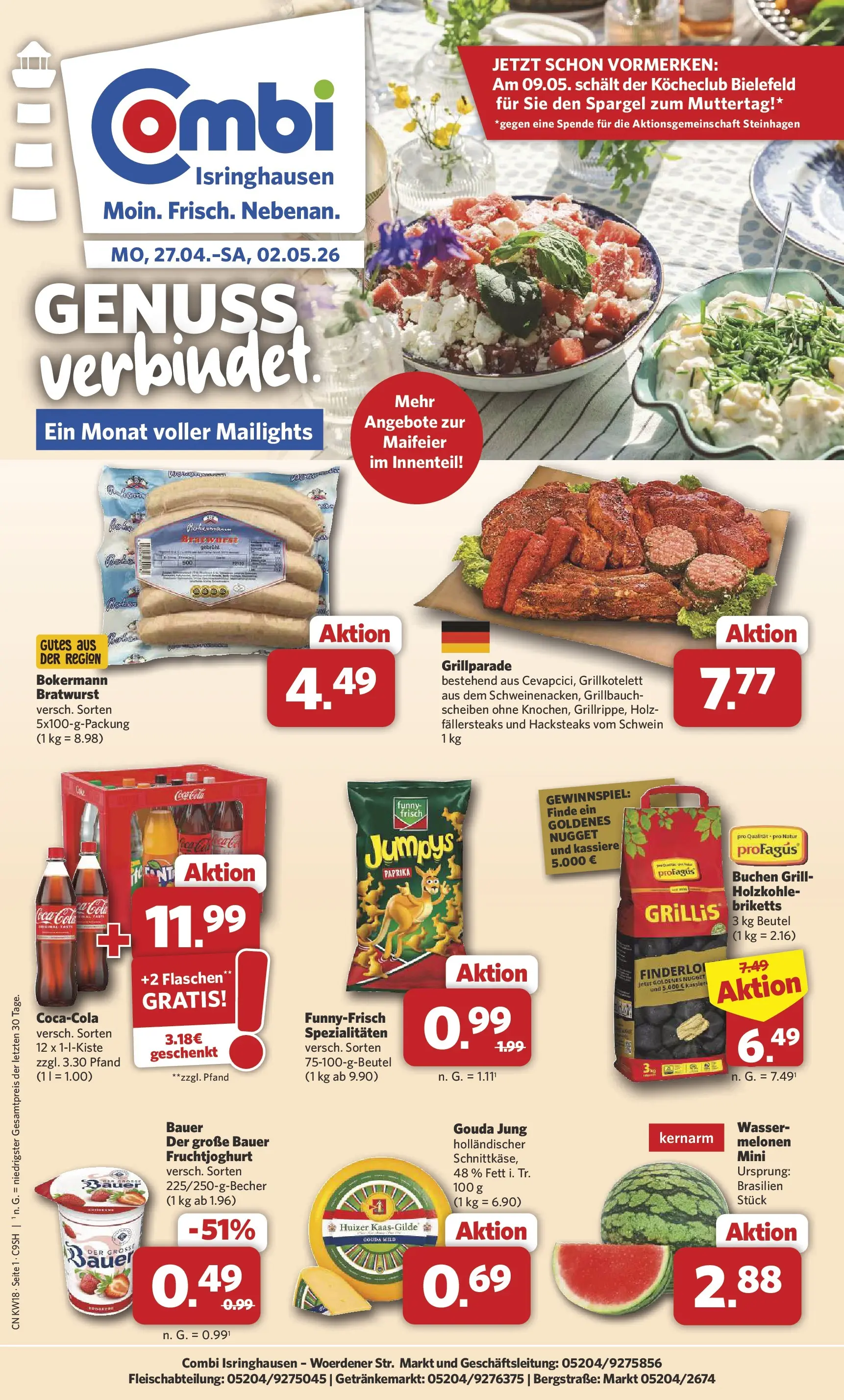 combi - Combi - Isringhausen Prospekt – von Montag 27.04.2026 bis Samstag 02.05.2026