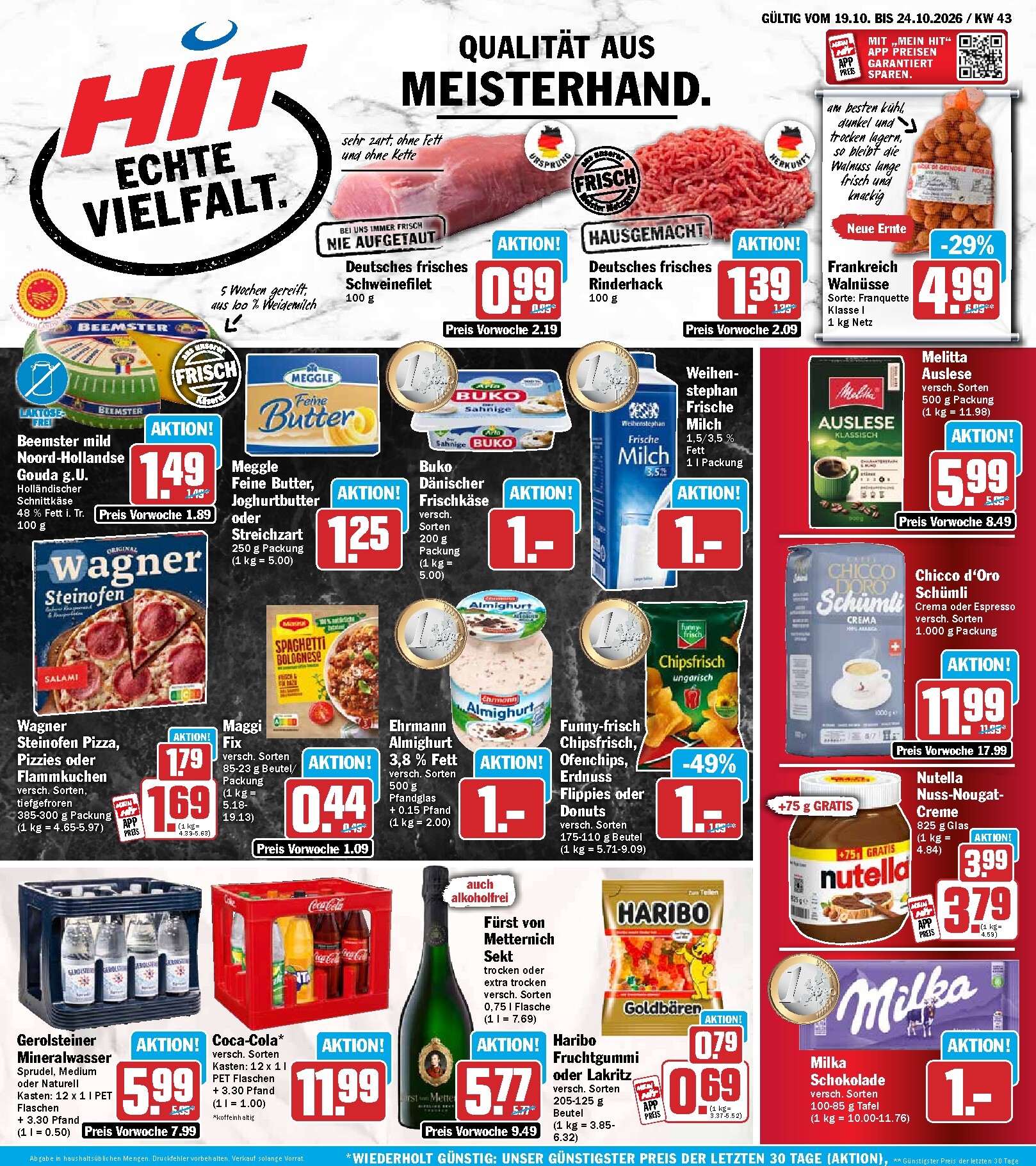 hit - Hit Prospekt nächste Woche – von Montag 19.10.2026 bis Samstag 24.10.2026 - page: 1