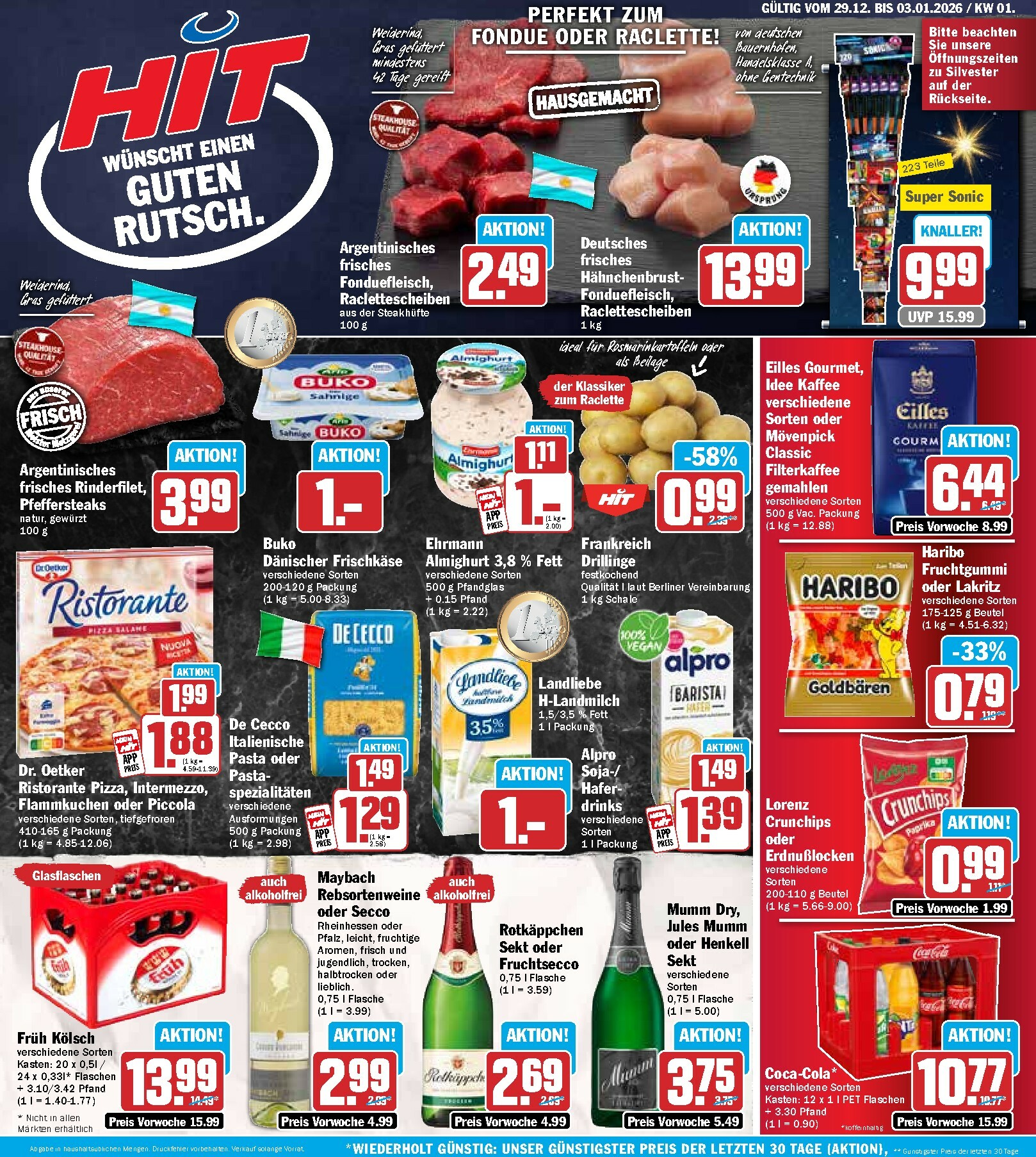 hit - Hit-Prospekt gültig vom 29.12. bis 03.01.