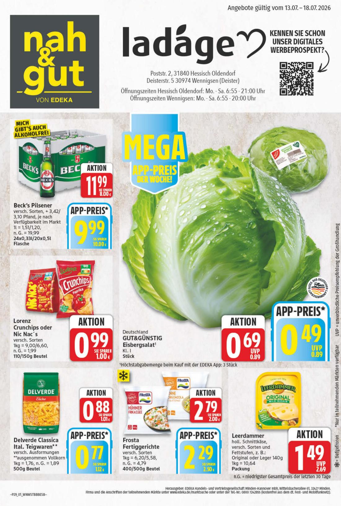 np - NP - Hessisch Oldendorf, Wennigsen Prospekt – von Montag 13.07.2026 bis Samstag 18.07.2026 - page: 1