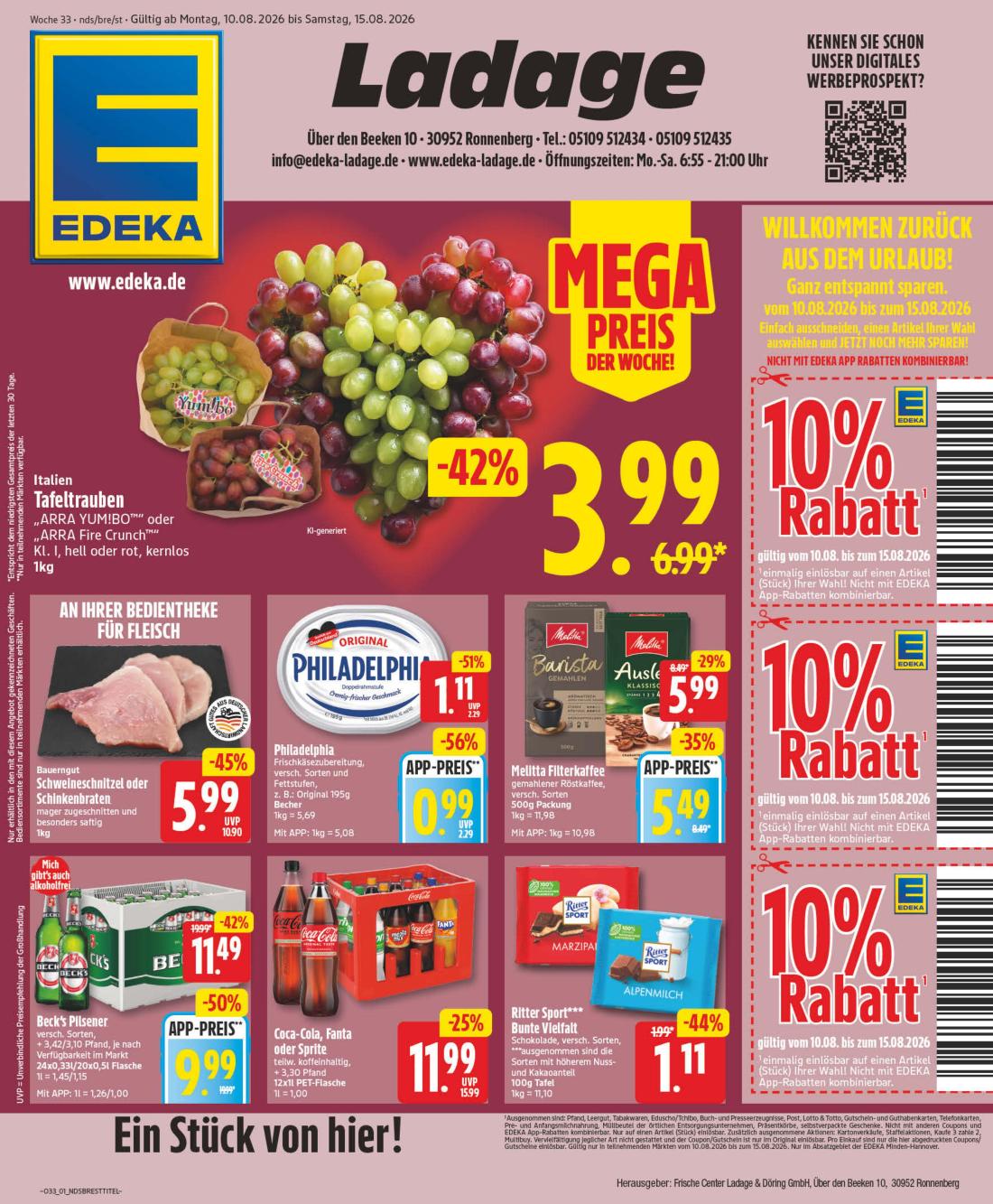 np - NP - Ronnenberg Prospekt nächste Woche – von Montag 10.08.2026 bis Samstag 15.08.2026