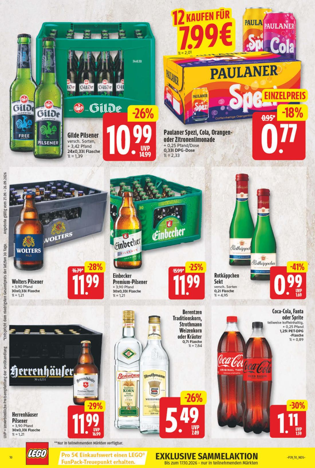 np - NP - Edeka - Hessisch Oldendorf, Wennigsen Prospekt nächste Woche – von Montag 21.09.2026 bis Samstag 26.09.2026 - page: 10