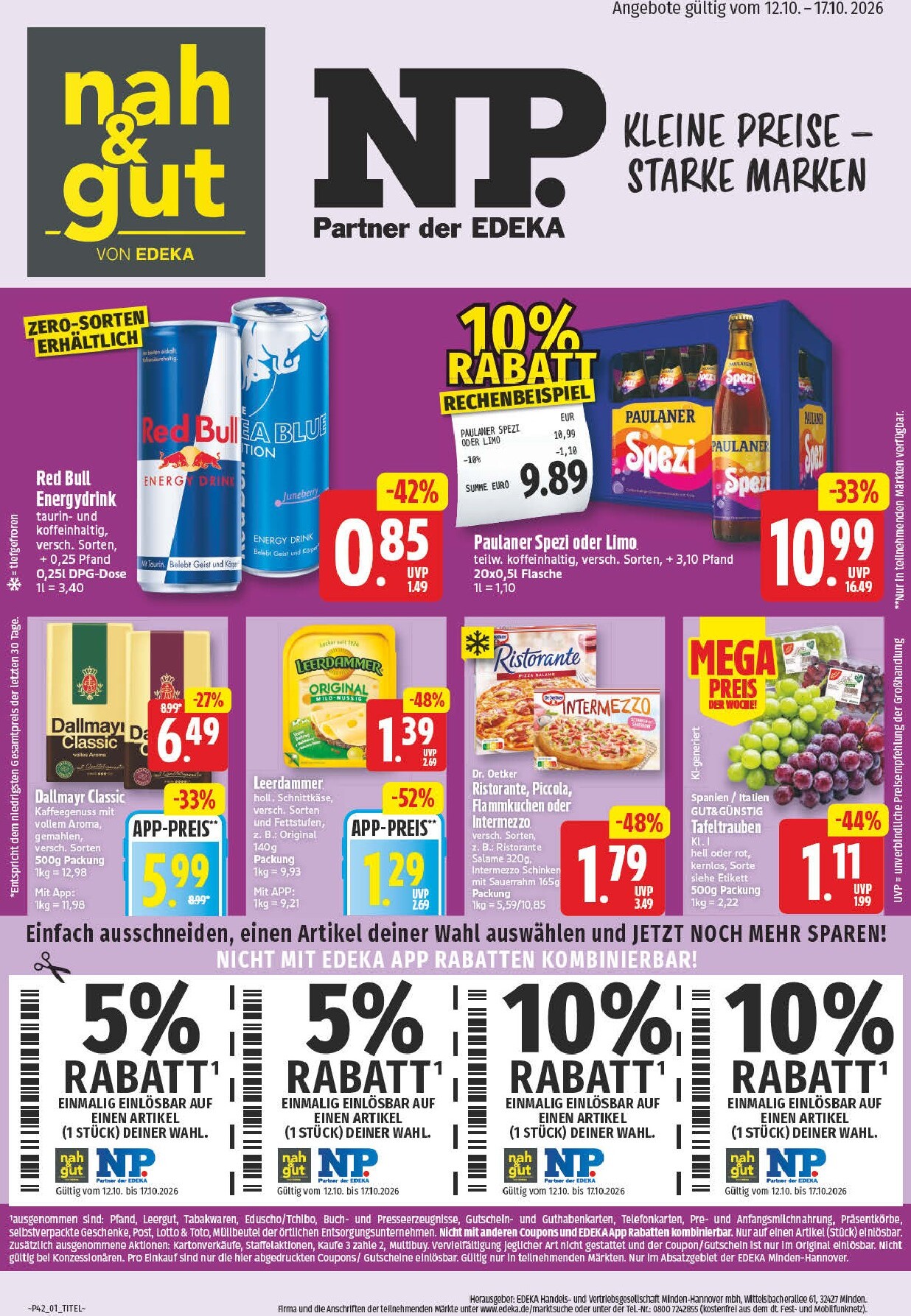 np - NP Prospekt nächste Woche – von Montag 12.10.2026 bis Samstag 17.10.2026 - page: 1