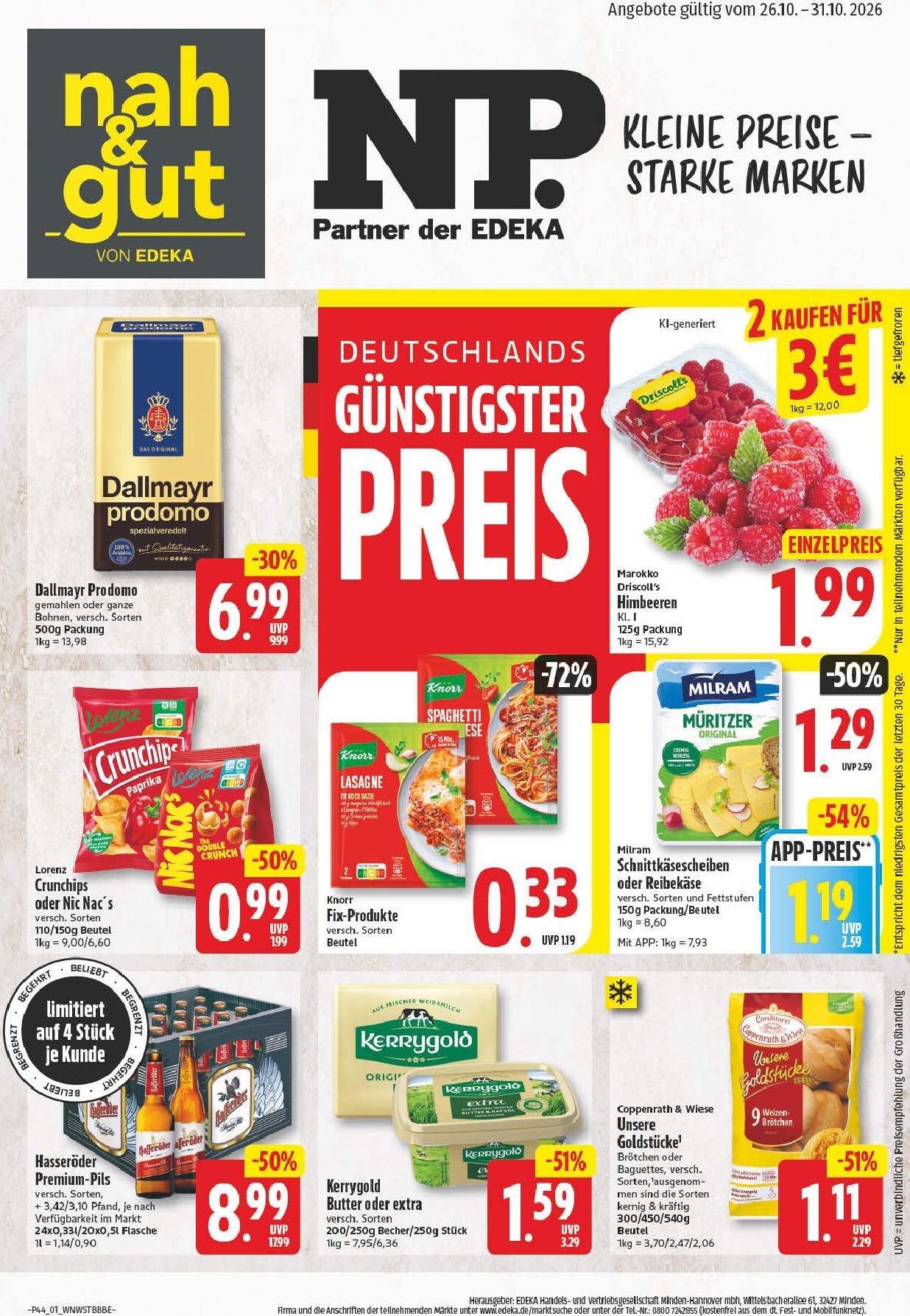 np - NP Prospekt nächste Woche – von Montag 26.10.2026 bis Samstag 31.10.2026 - page: 1
