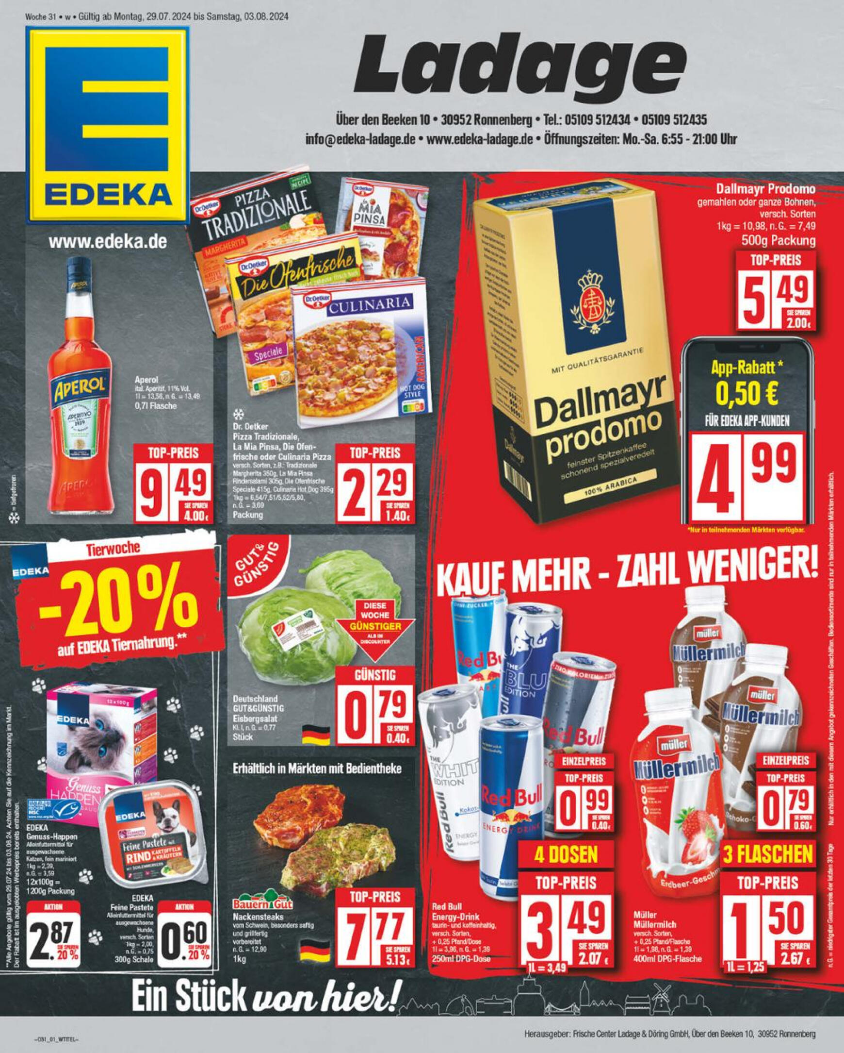 np - Flyer NP - Edeka - Ronnenberg aktuell 29.07. - 03.08. - page: 1