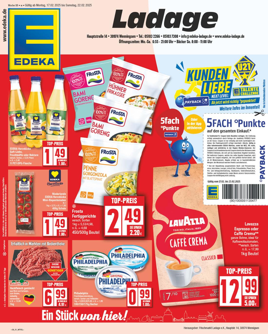 np - NP - Edeka - Wenningsen-Prospekt gültig von 17.02. bis 22.02. - page: 1