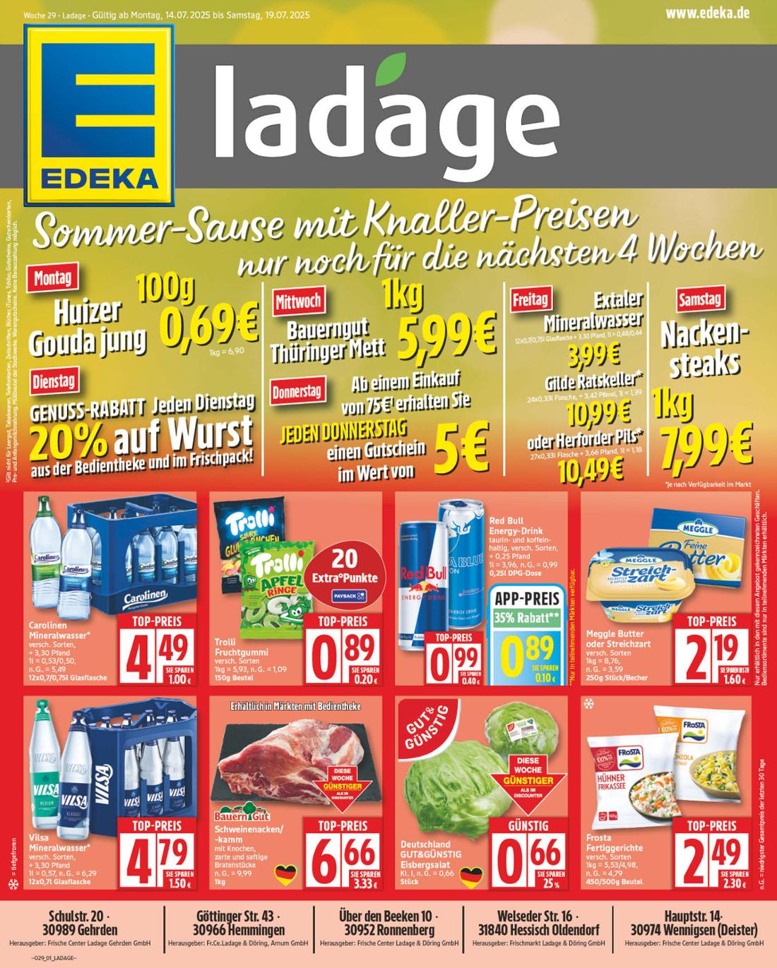 np - Edeka - ladage-Prospekt gültig vom 14.07. bis 19.07.