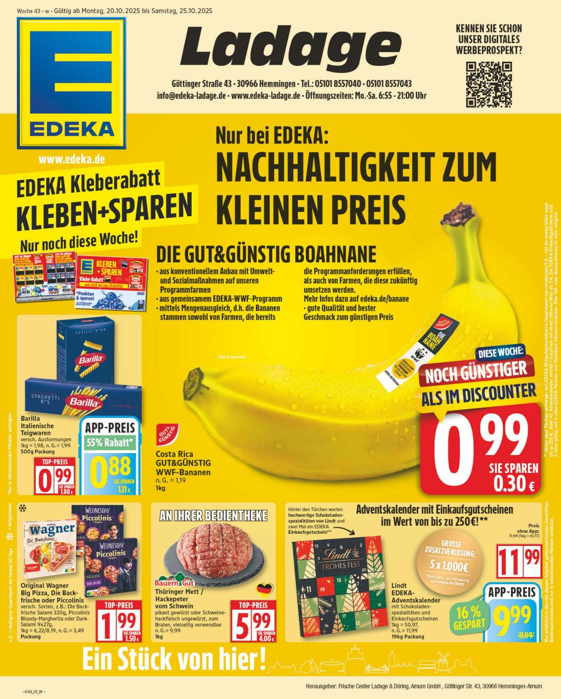np - NP - Edeka - Hemmingen-Prospekt gültig vom 20.10. bis 25.10.