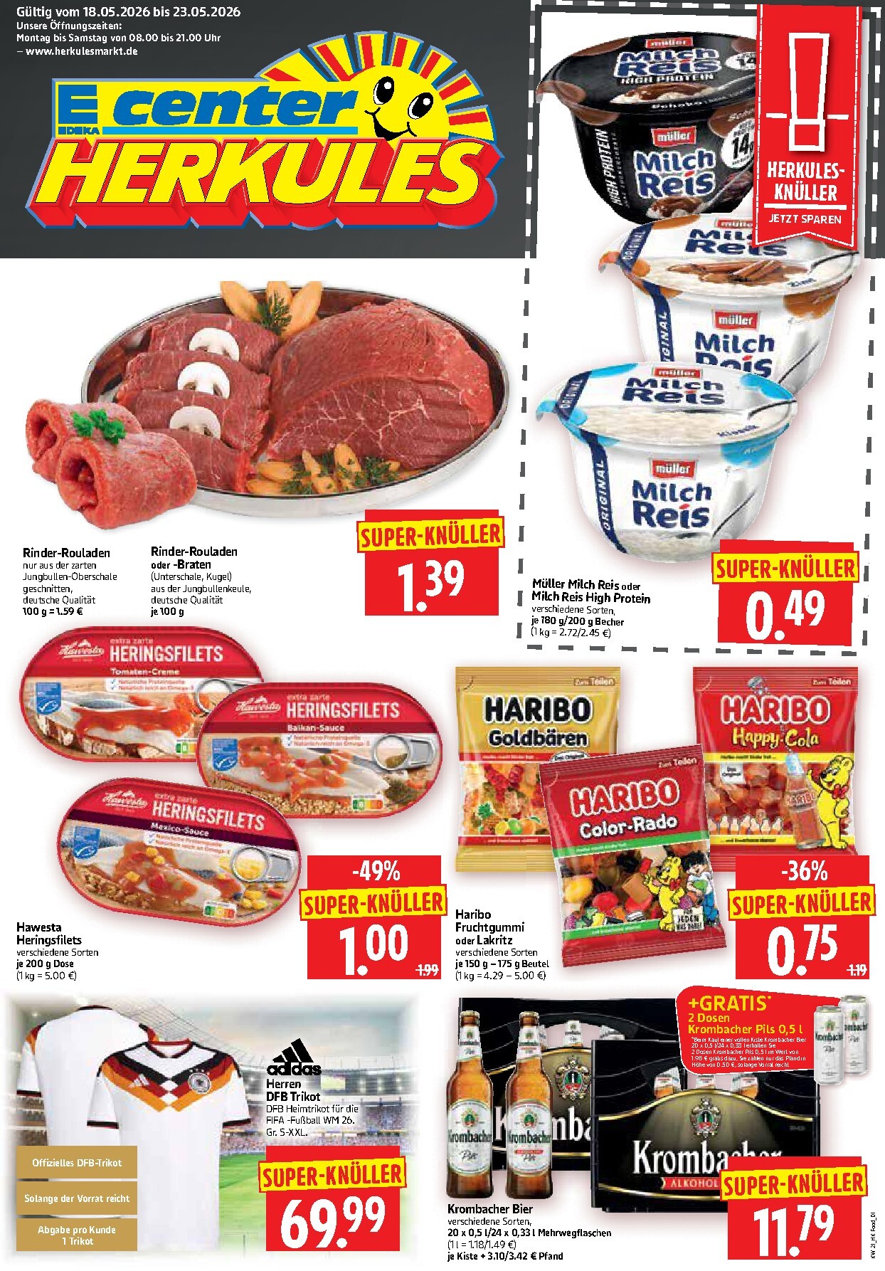 herkules - Herkules Prospekt nächste Woche – von Montag 18.05.2026 bis Samstag 23.05.2026 - page: 1