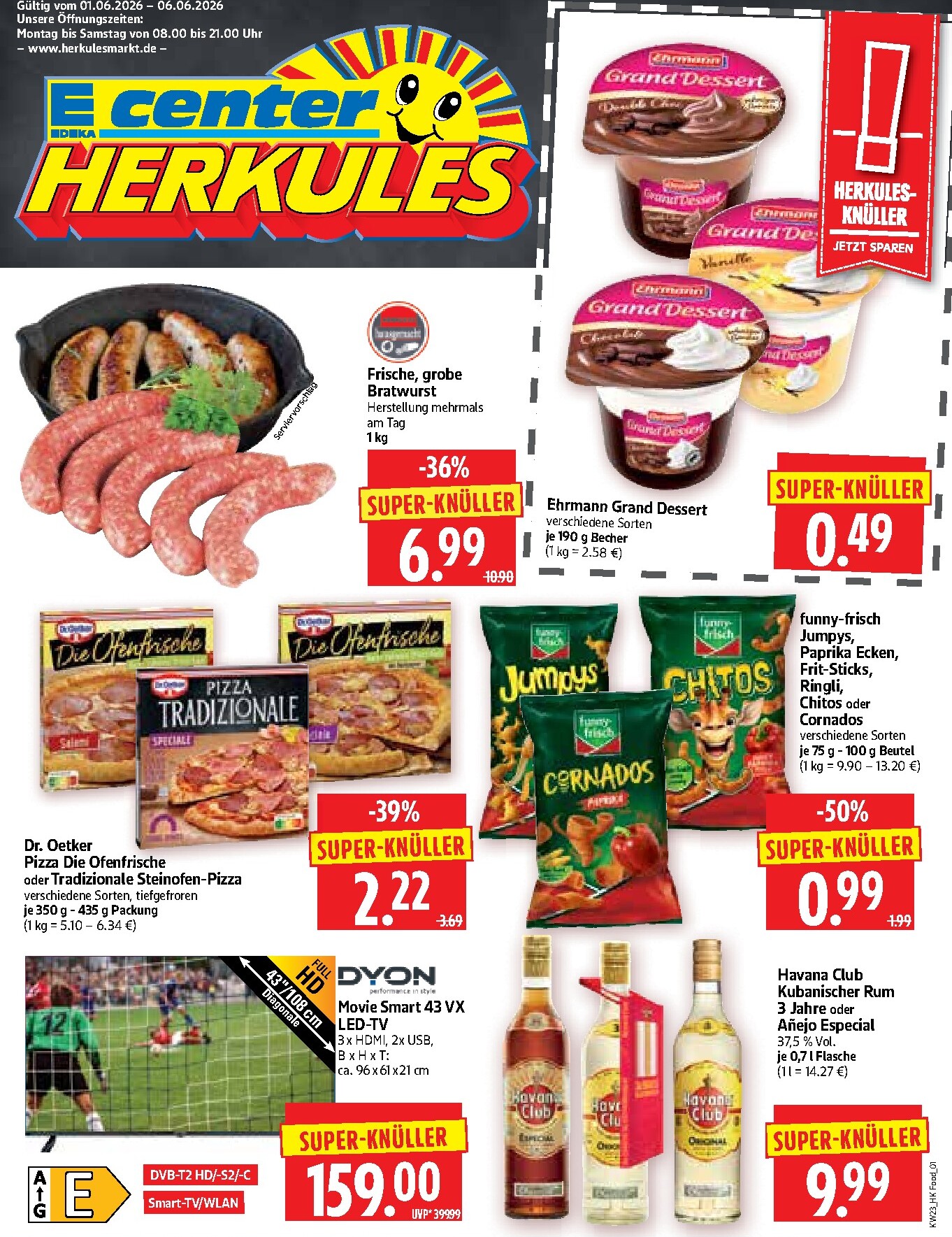 herkules - Herkules Prospekt nächste Woche – von Montag 01.06.2026 bis Samstag 06.06.2026