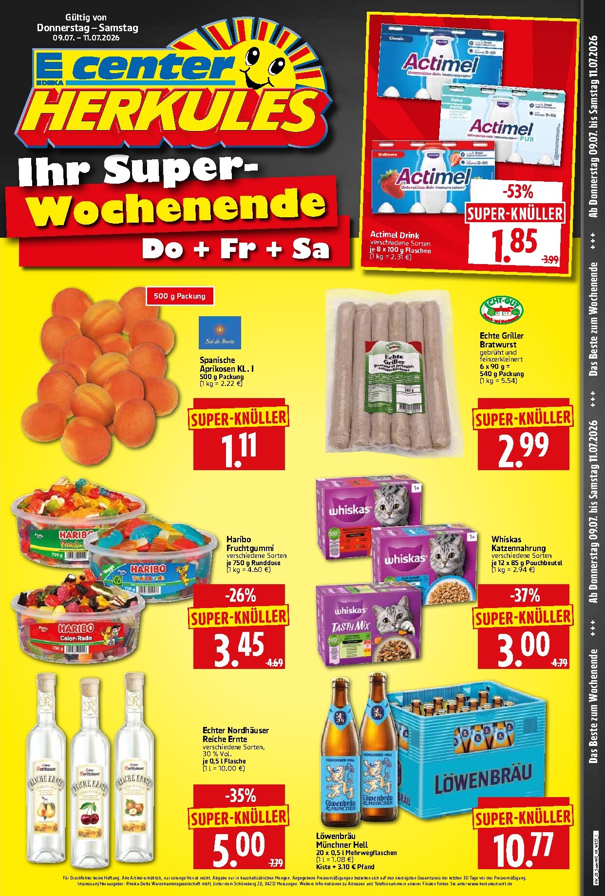 herkules - Herkules - Sonderbeilage Prospekt nächste Woche – von Donnerstag 09.07.2026 bis Samstag 11.07.2026 - page: 1