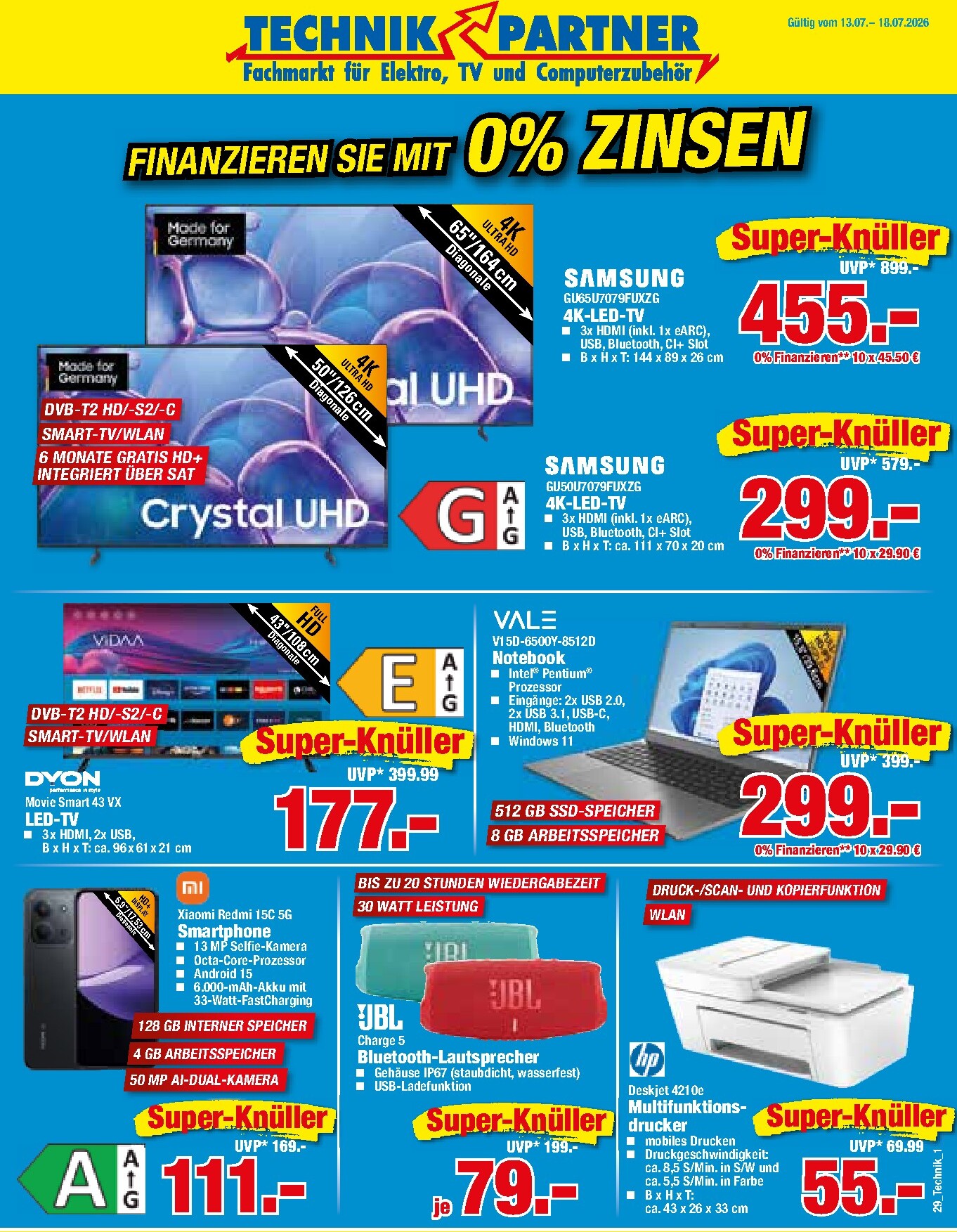 herkules - Herkules - Technik Partner Prospekt nächste Woche – von Montag 13.07.2026 bis Samstag 18.07.2026 - page: 1