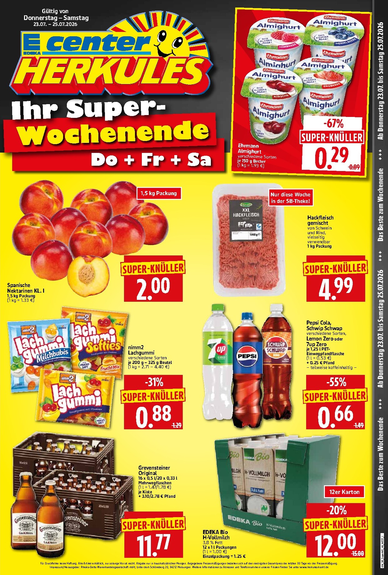 herkules - Herkules - Sonderbeilage Prospekt nächste Woche – von Donnerstag 23.07.2026 bis Samstag 25.07.2026 - page: 1