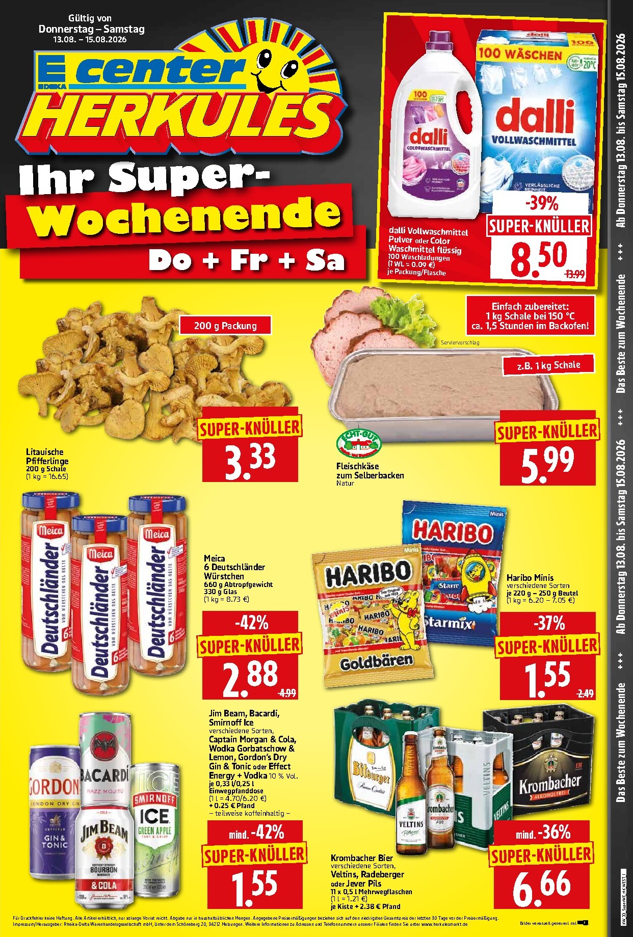 herkules - Neuer Herkules - Sonderbeilage Prospekt – von Donnerstag 13.08.2026 bis Samstag 15.08.2026