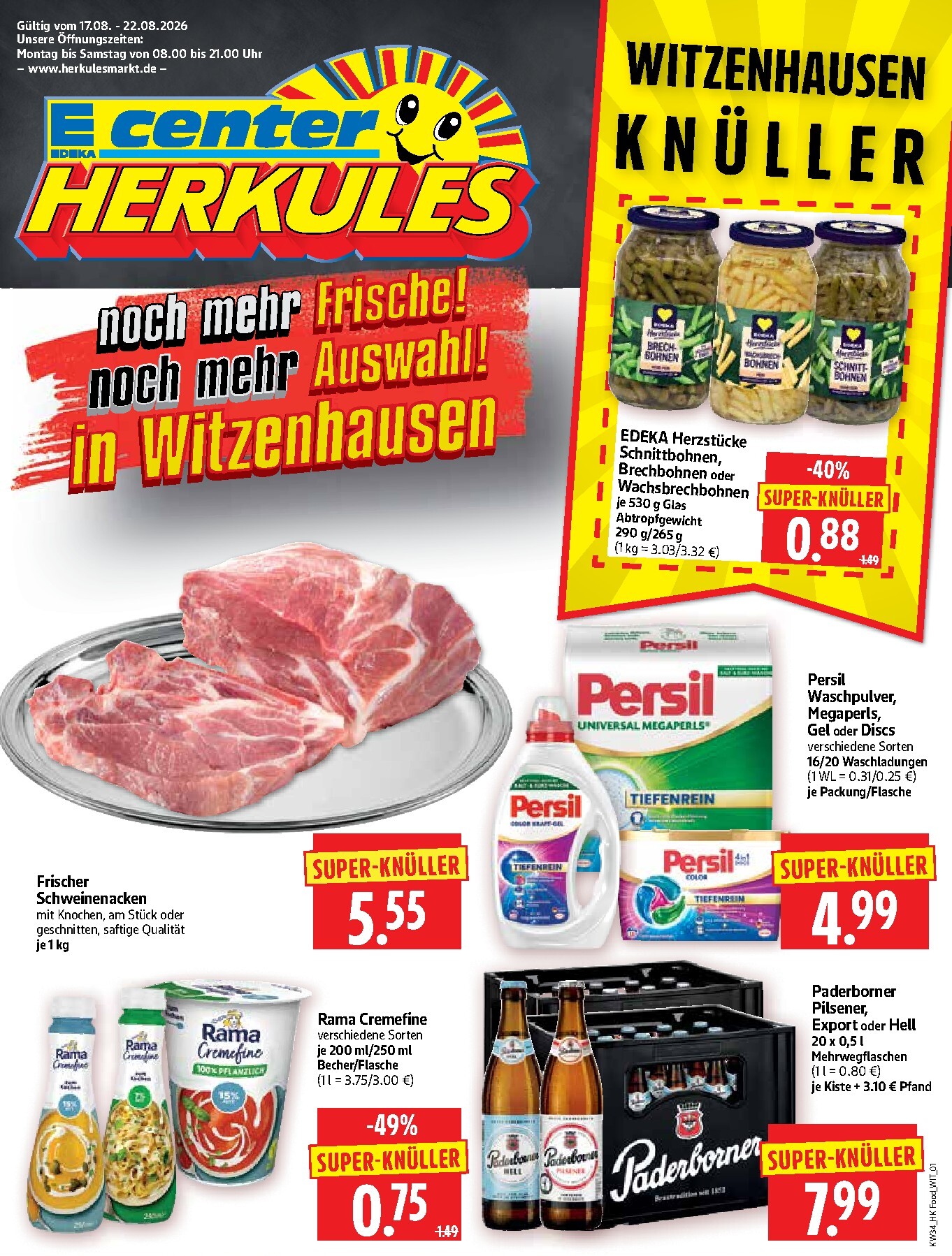 herkules - Herkules Prospekt nächste Woche – von Montag 17.08.2026 bis Samstag 22.08.2026