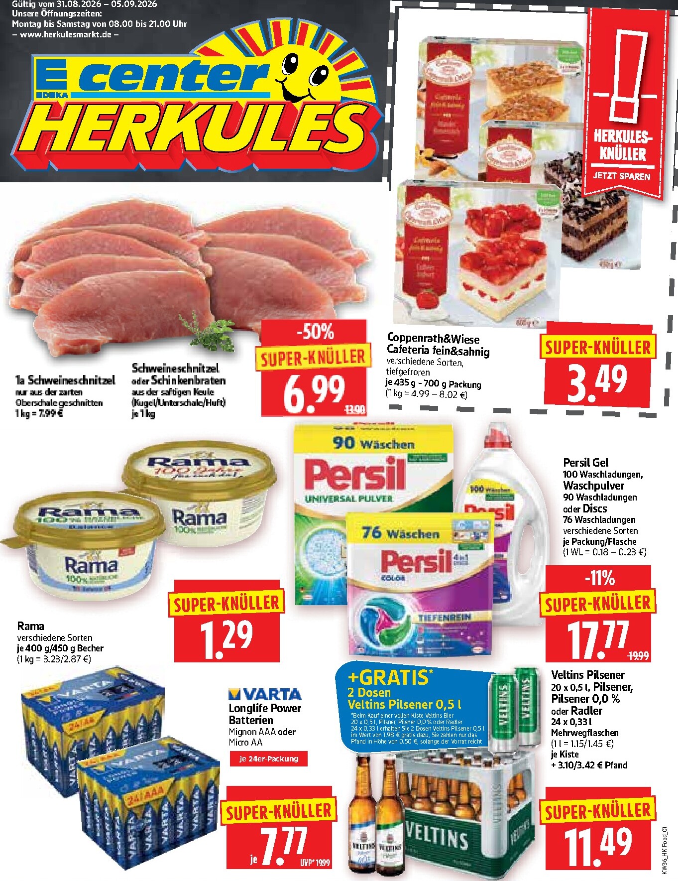 herkules - Herkules Prospekt nächste Woche – von Montag 31.08.2026 bis Samstag 05.09.2026