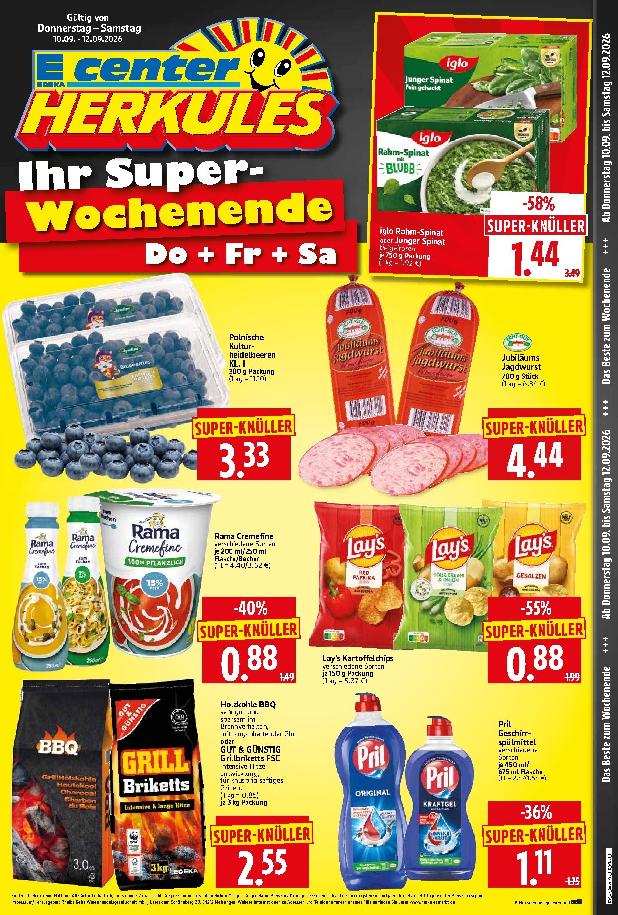 herkules - Herkules - Sonderbeilage Prospekt nächste Woche – von Donnerstag 10.09.2026 bis Samstag 12.09.2026