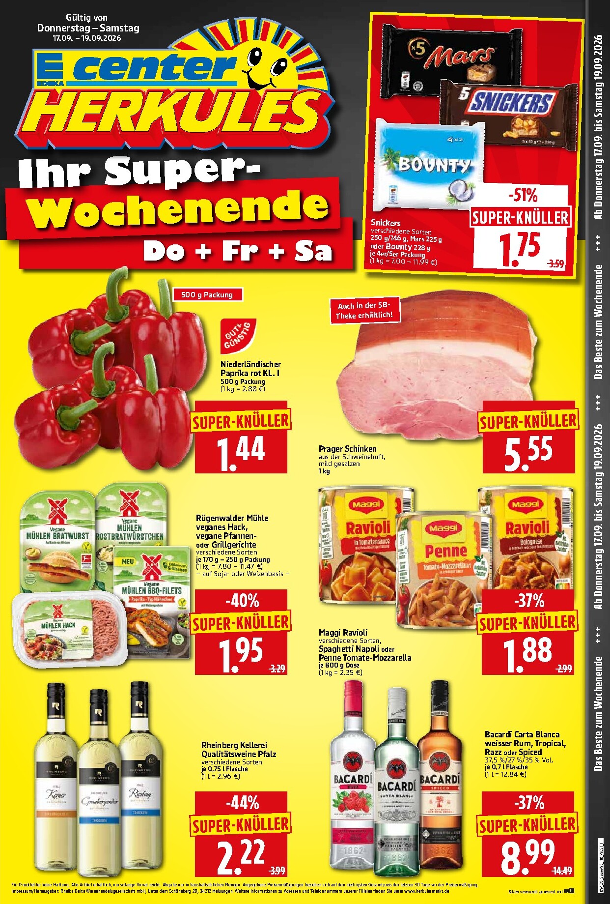 herkules - Herkules - Lebensmittel Prospekt nächste Woche – von Donnerstag 17.09.2026 bis Samstag 19.09.2026