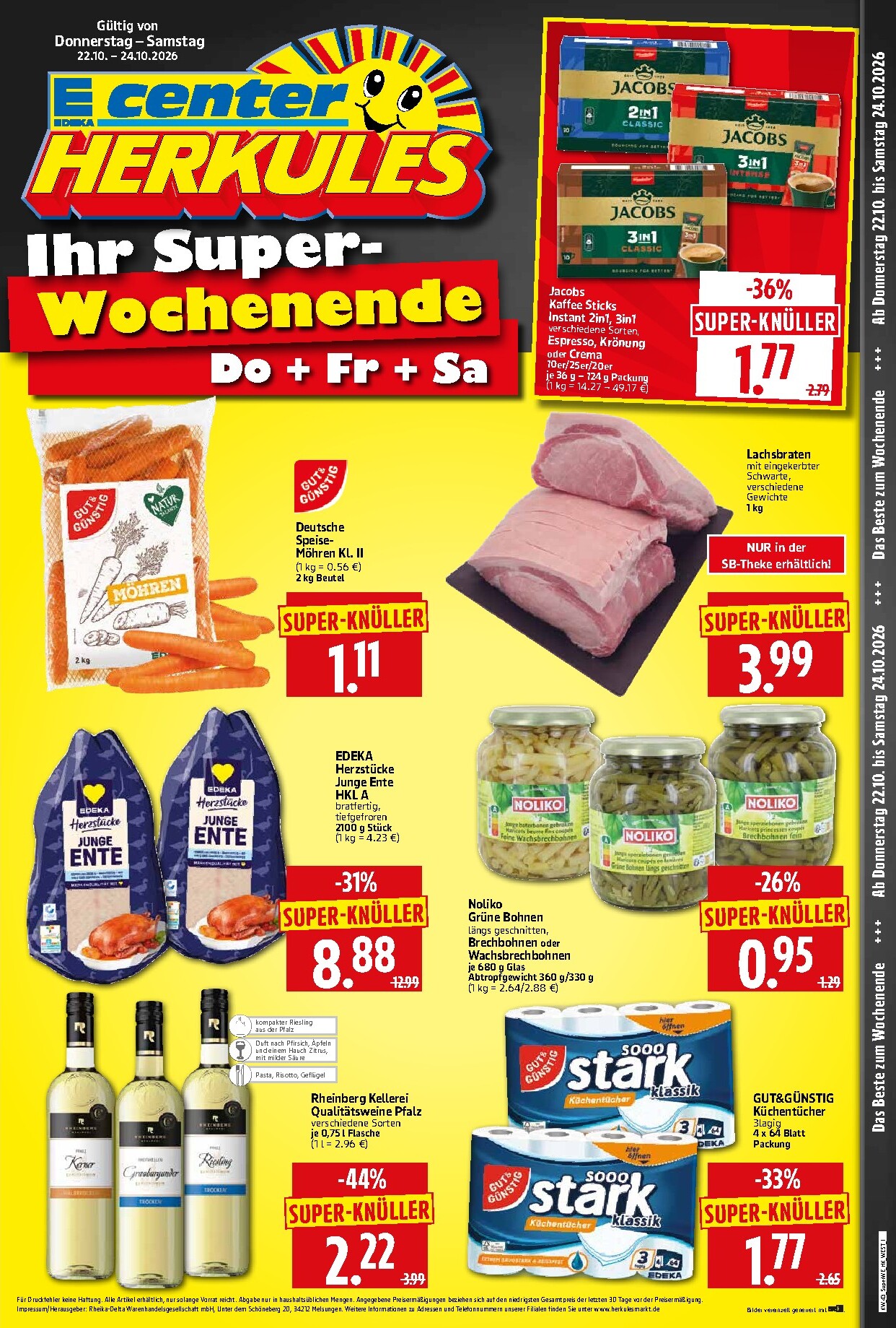 herkules - Herkules - Sonderbeilage Prospekt nächste Woche – von Donnerstag 22.10.2026 bis Samstag 24.10.2026
