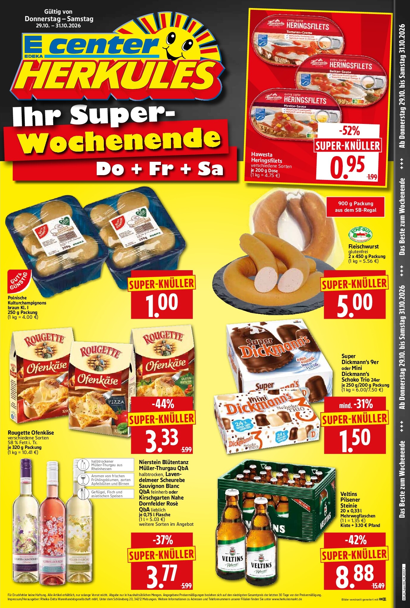 herkules - Herkules - Sonderbeilage Prospekt nächste Woche – von Donnerstag 29.10.2026 bis Samstag 31.10.2026