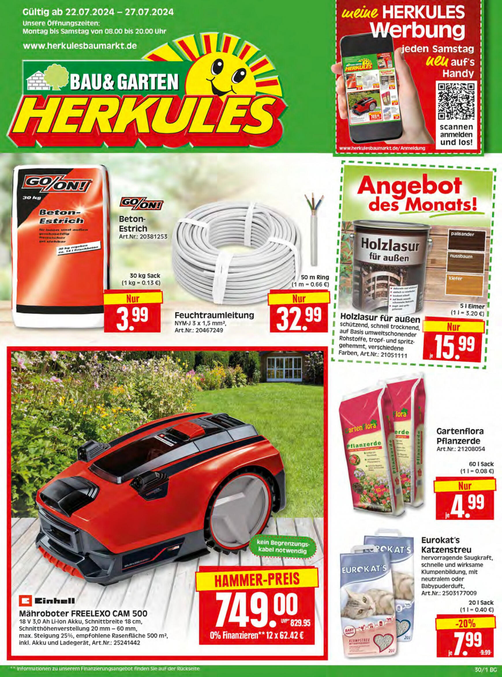 herkules - Flyer Herkules - Bau und Garten aktuell 22.07. - 27.07.