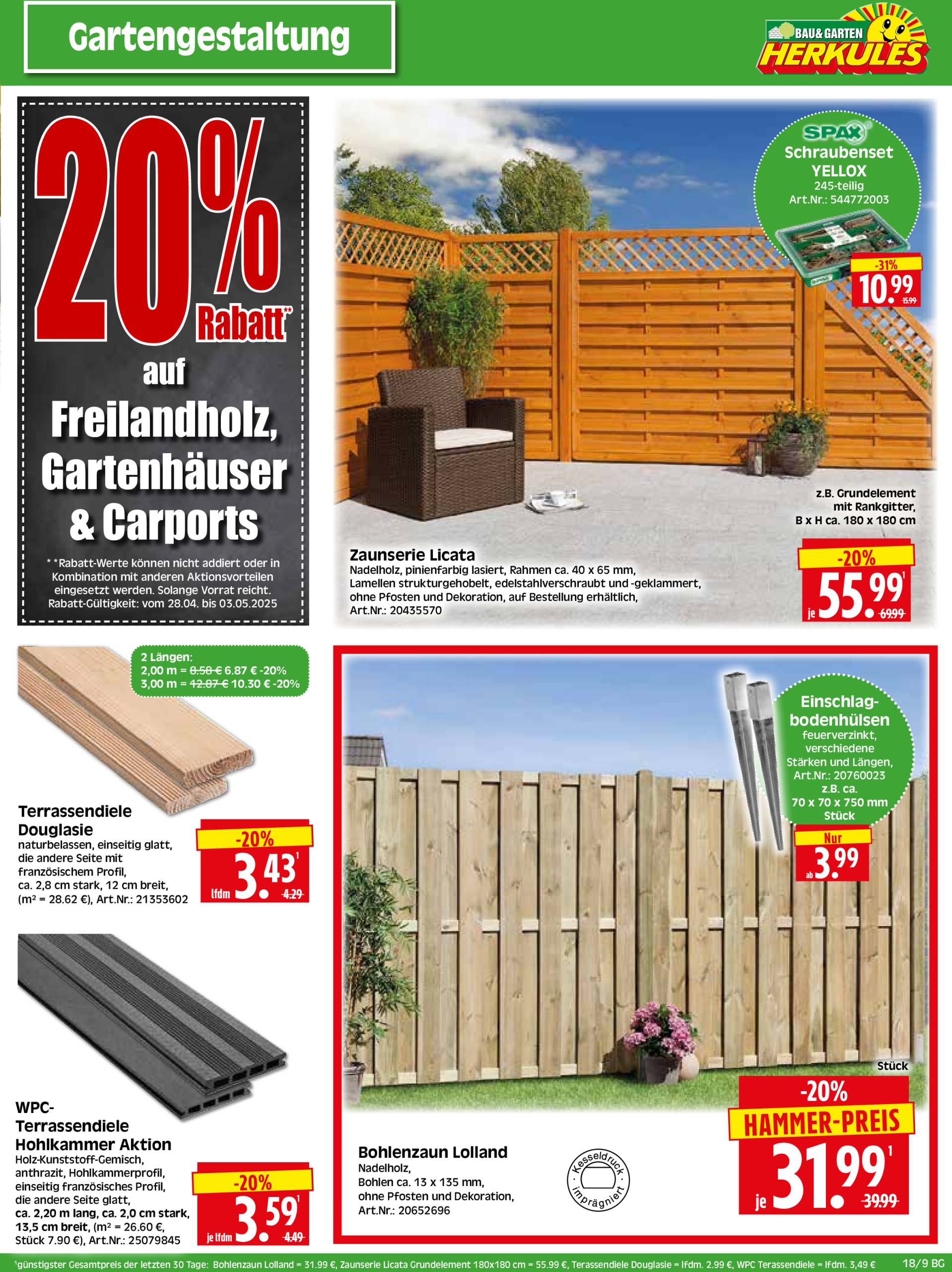 herkules - Herkules - Bau & Garten-Prospekt gültig von 28.04. bis 03.05. - page: 9