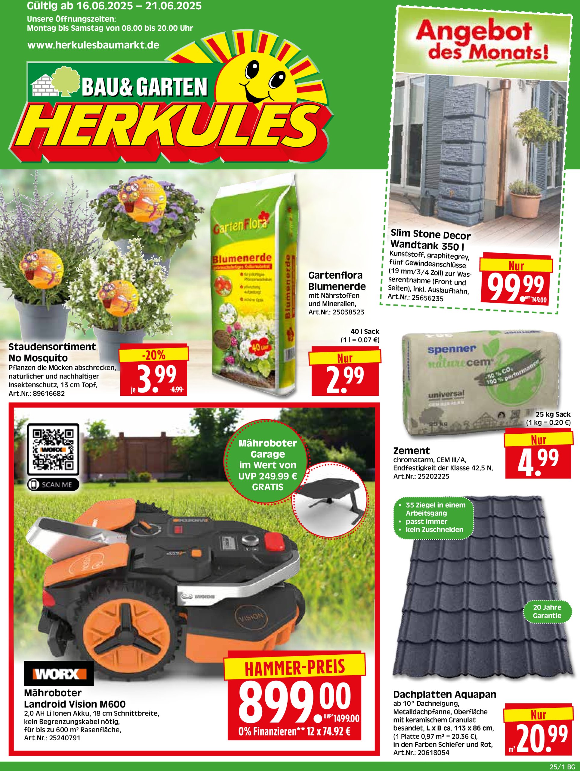 herkules - Herkules - Bau & Garten-Prospekt gültig vom 16.06. bis 21.06.