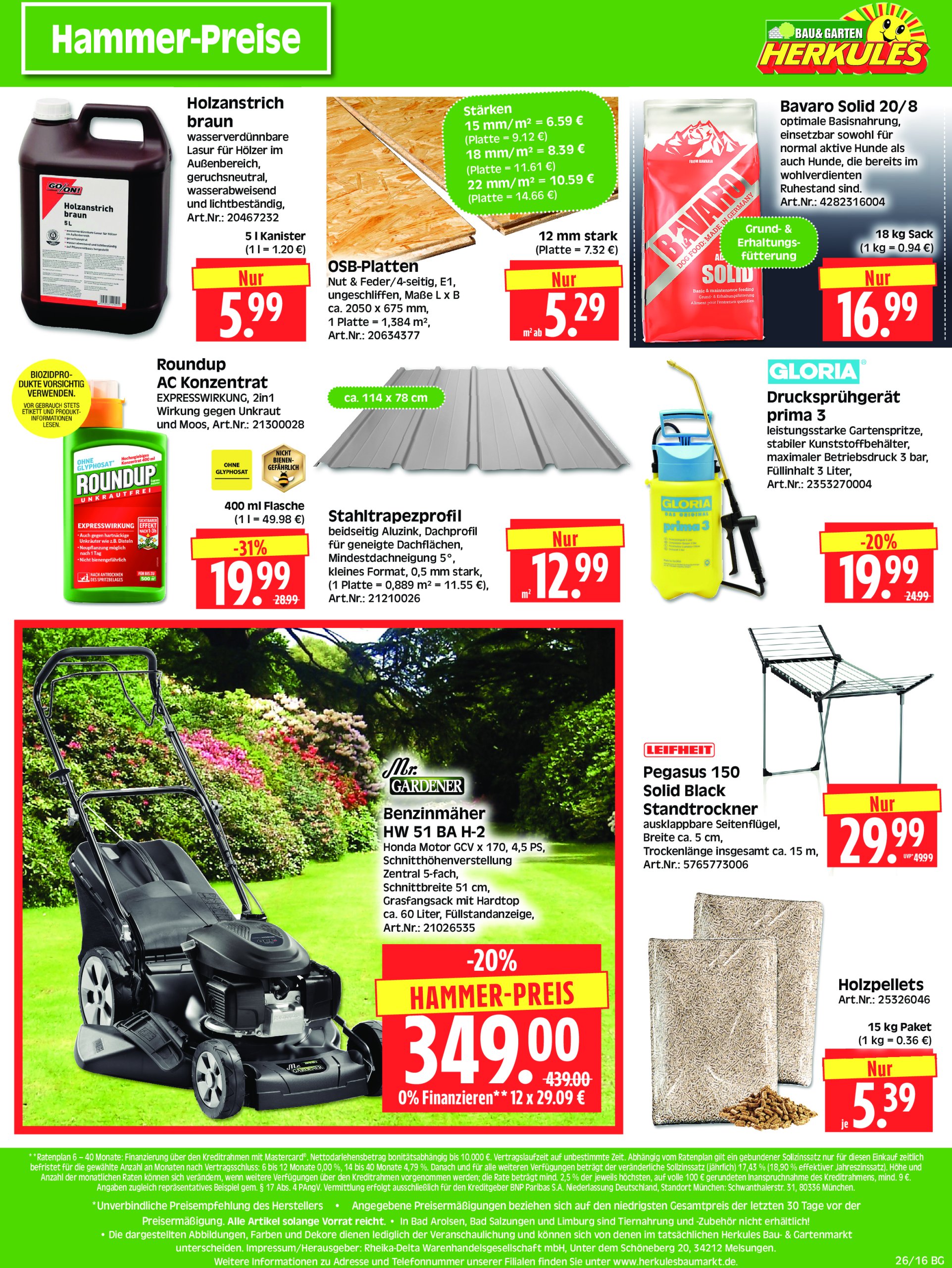 herkules - Herkules - Bau & Garten-Prospekt gültig vom 23.06. bis 28.06. - page: 16