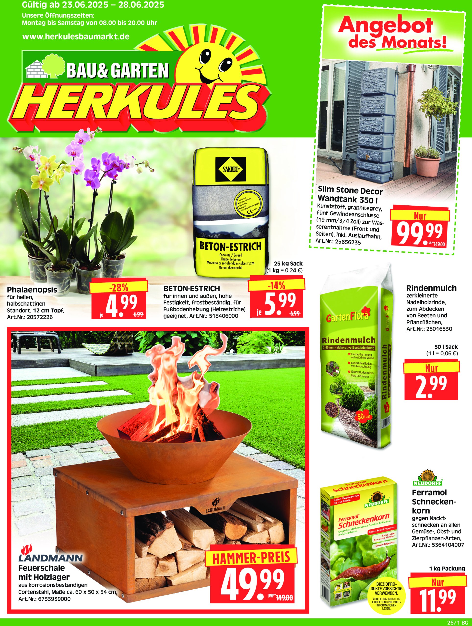 herkules - Herkules - Bau & Garten-Prospekt gültig vom 23.06. bis 28.06.