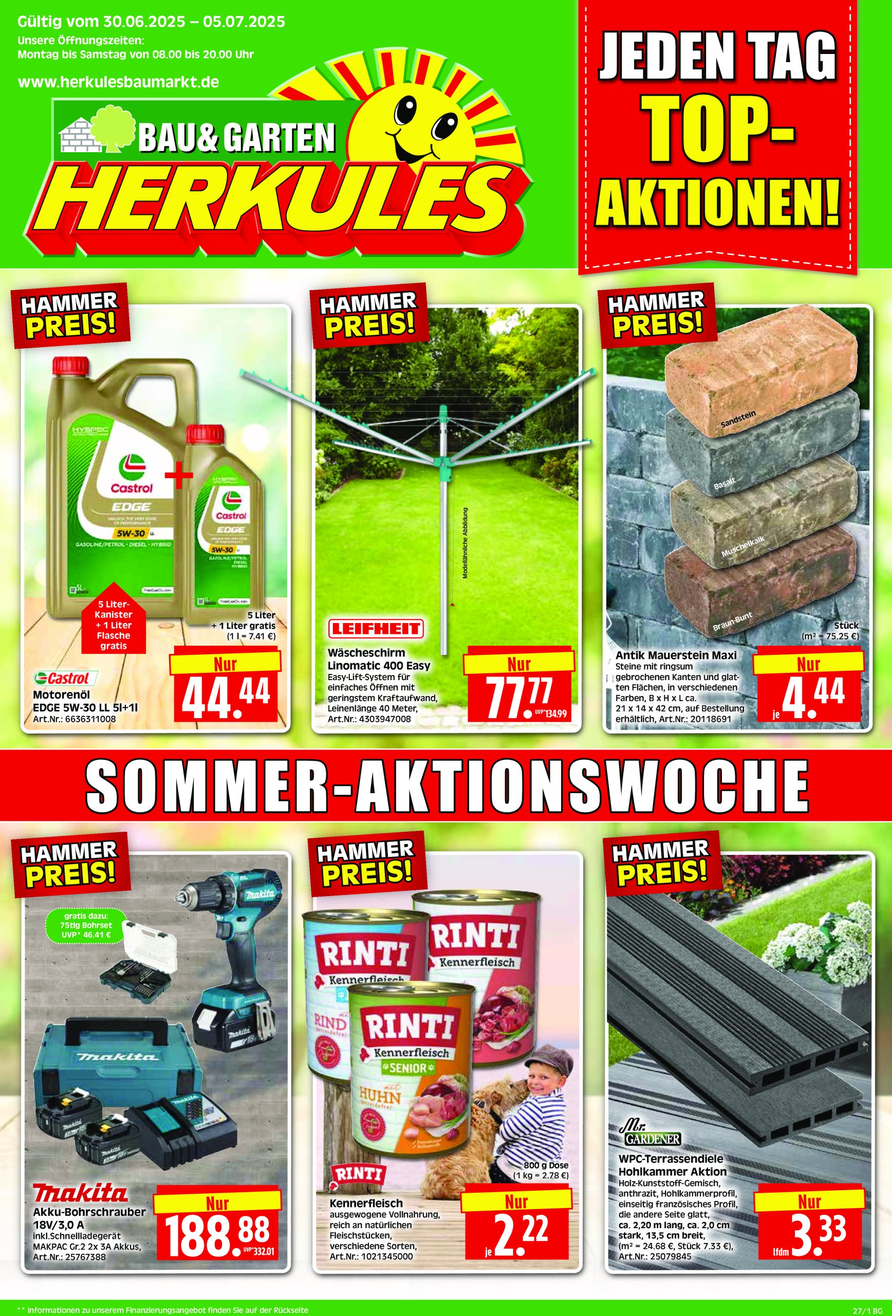 herkules - Herkules - Bau & Garten-Prospekt gültig vom 30.06. bis 05.07. - page: 1