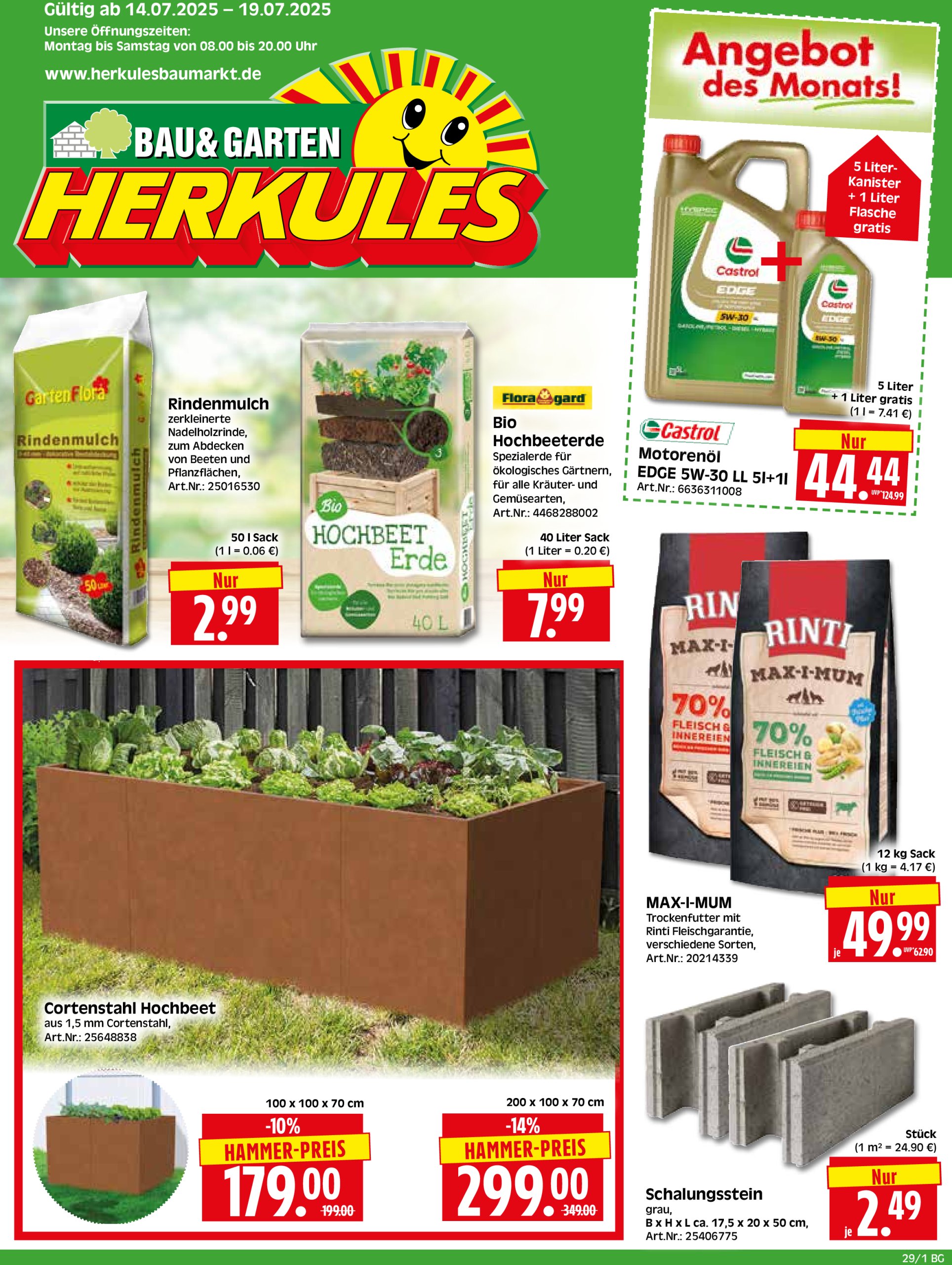 herkules - Herkules - Bau & Garten-Prospekt gültig vom 14.07. bis 19.07.