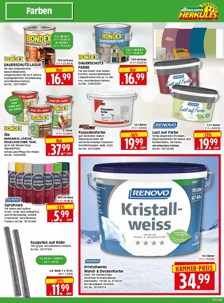 herkules - Herkules - Bau & Garten-Prospekt gültig vom 11.08. bis 16.08. - page: 9