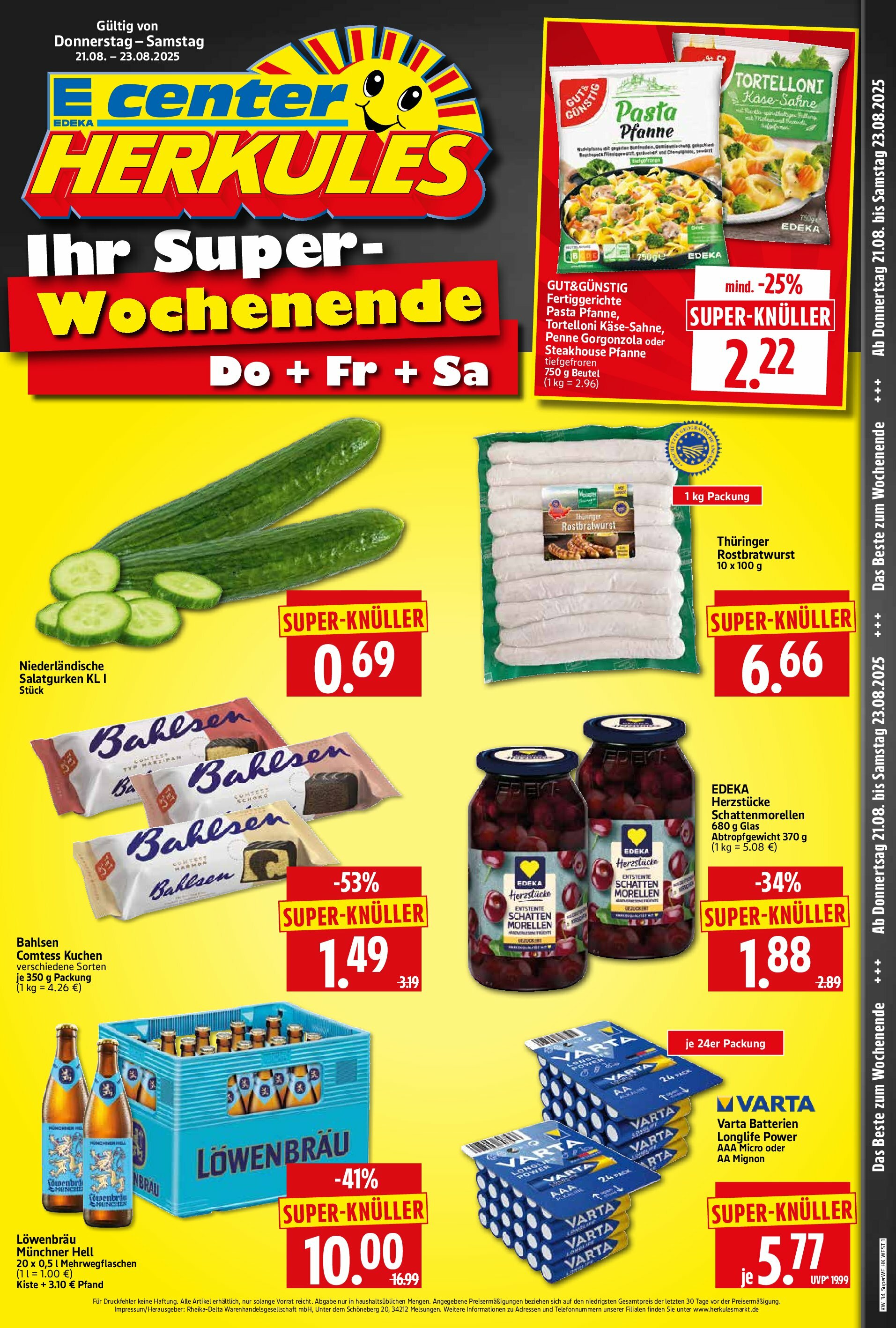 herkules - Herkules - Sonderbeilage-Prospekt gültig vom 21.08. bis 23.08.